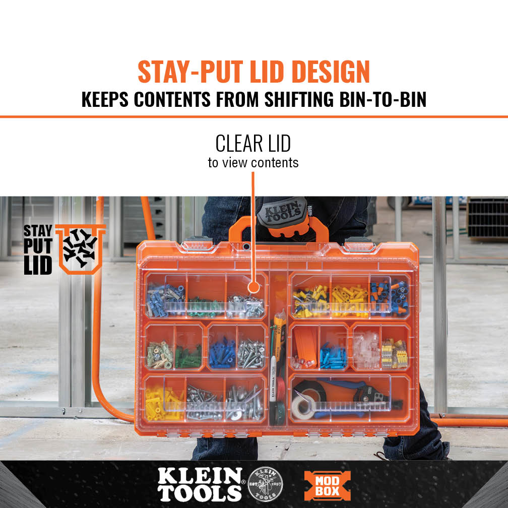 Klein Tools 12-in Orange Tool Box in the Portable Tool Boxes department at