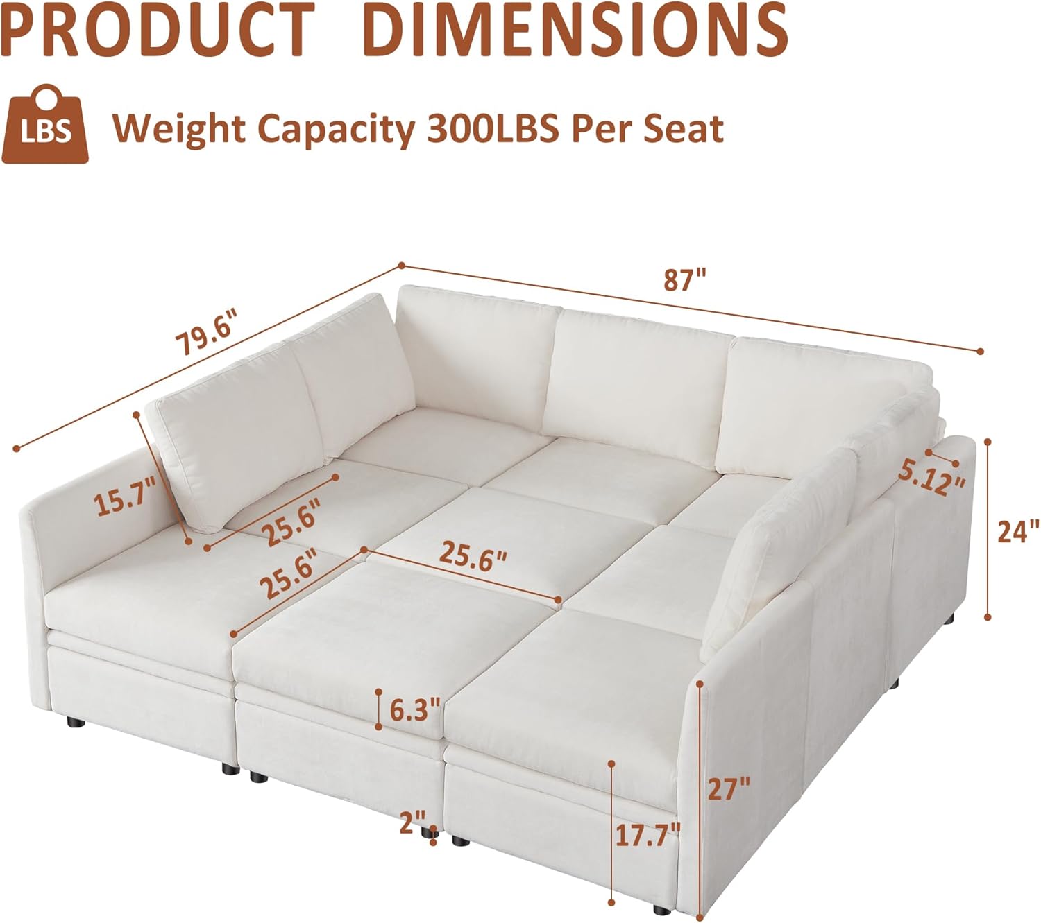 Qeetex CCVAM-33FU63SU Sofas-Loveseats - View #2