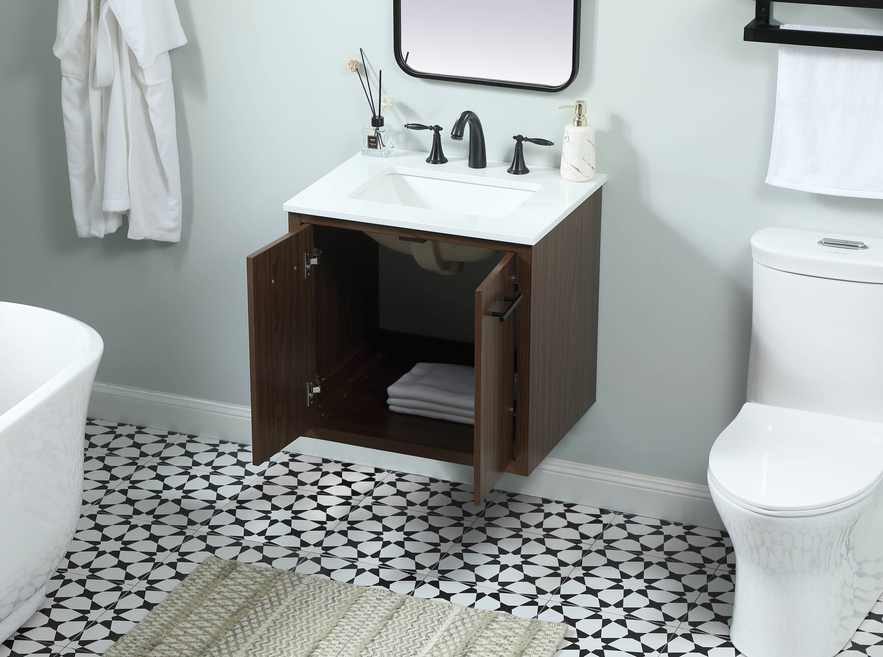 Elegant Decor HF144072MWT Bath-Vanity-Combo - View #7