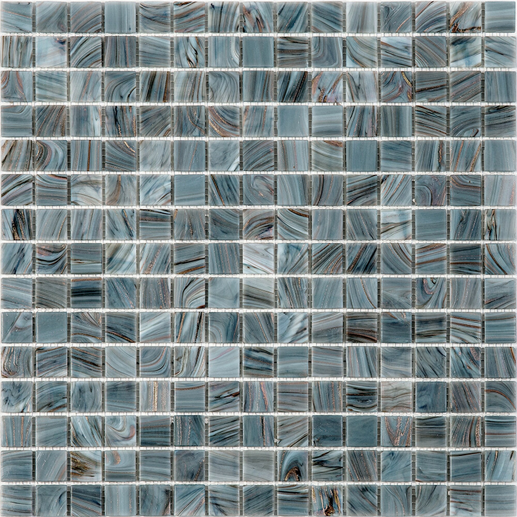 Apollo Tile Celestial Templeton Gray 12-in x 12-in Glossy Glass Uniform Squares Floor and Wall Tile (20-sq. ft/ Carton)