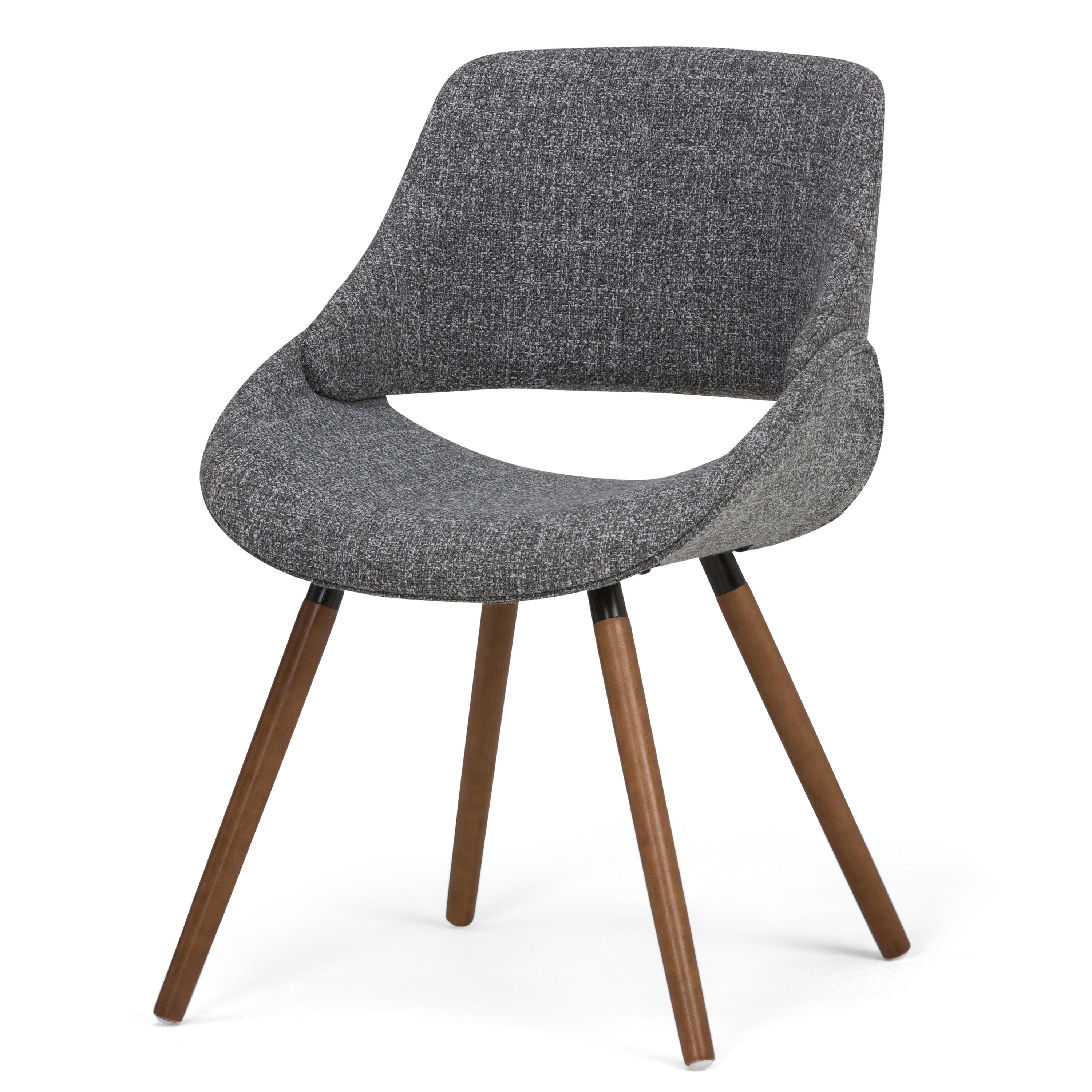 Simpli Home AXCMALN-G Malden Rustic Polyester/Polyester Blend Upholstered Dining Side Chair (Wood Frame)