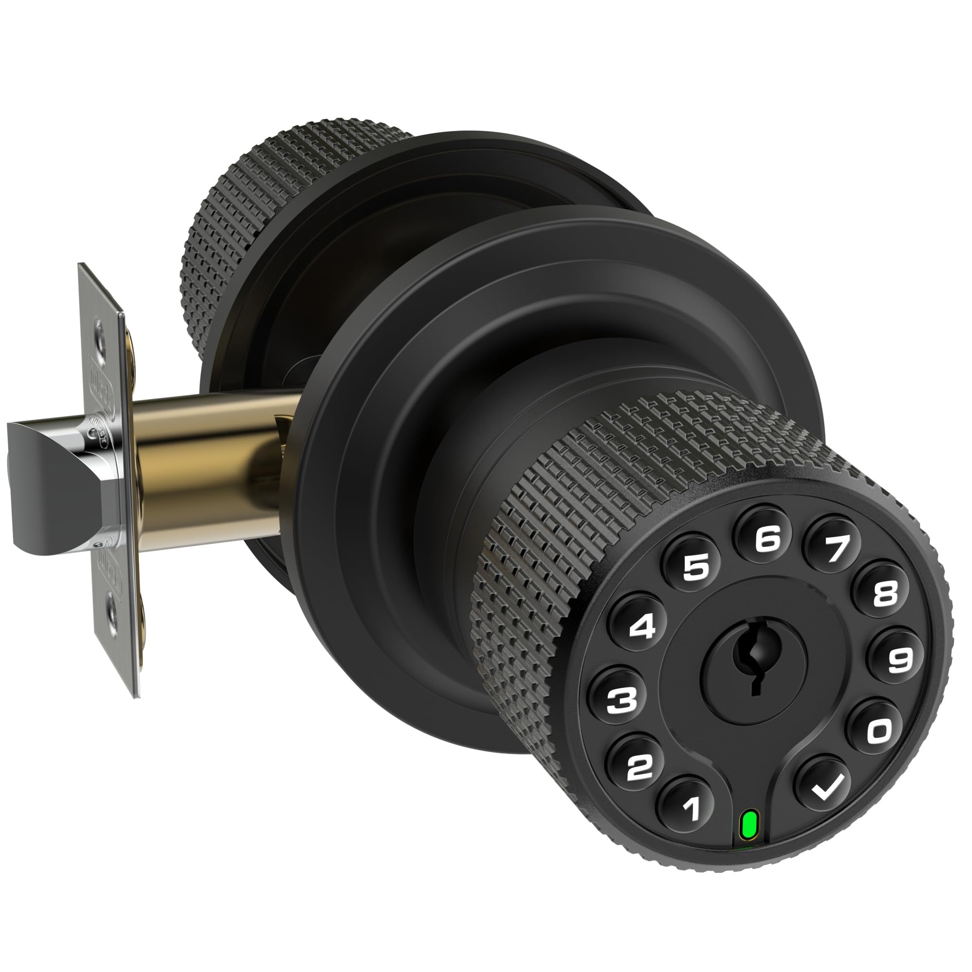 Oyezvary  Keypad Key Smart Door Lock with 50 User Codes Waterproof Auto Lock Matte Black durable home and garden accessory designed for everyday