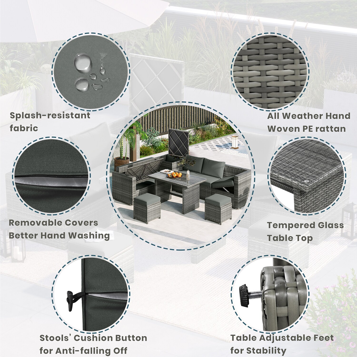 Bybafun YA0100352 Patio-Sofas-Daybeds - View #4