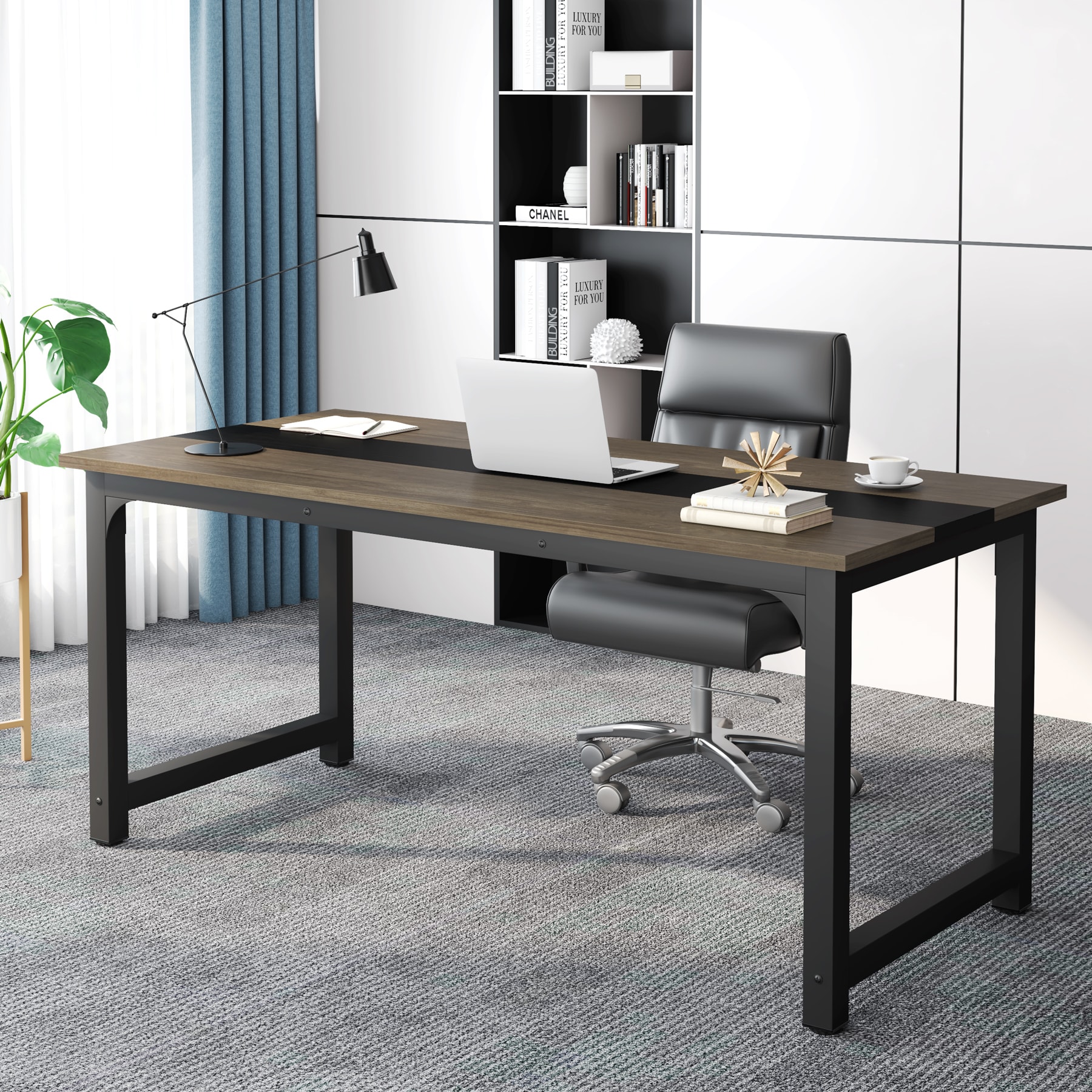 Fnova LWTJ-U0215 Office Conference Table Gray 4 -Person Conference table ( 70.9-in W x 29.13-in H )