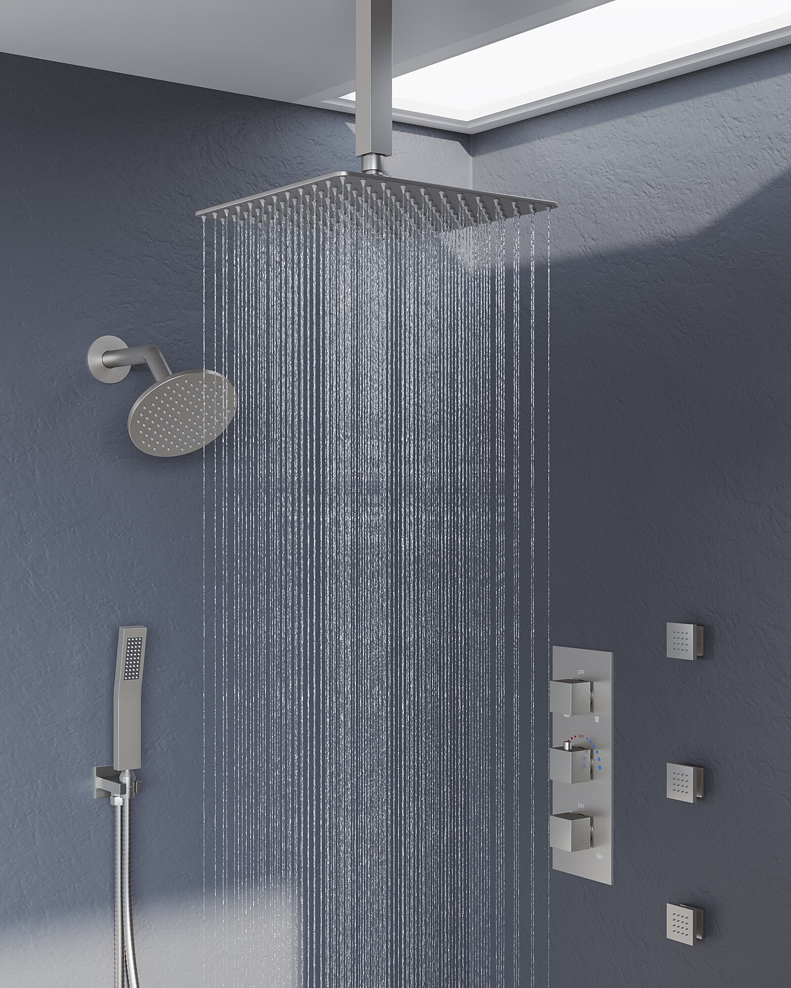 GRANDJOY SFS-1067-NK12 Showerhead-Bar-Panels - View #2