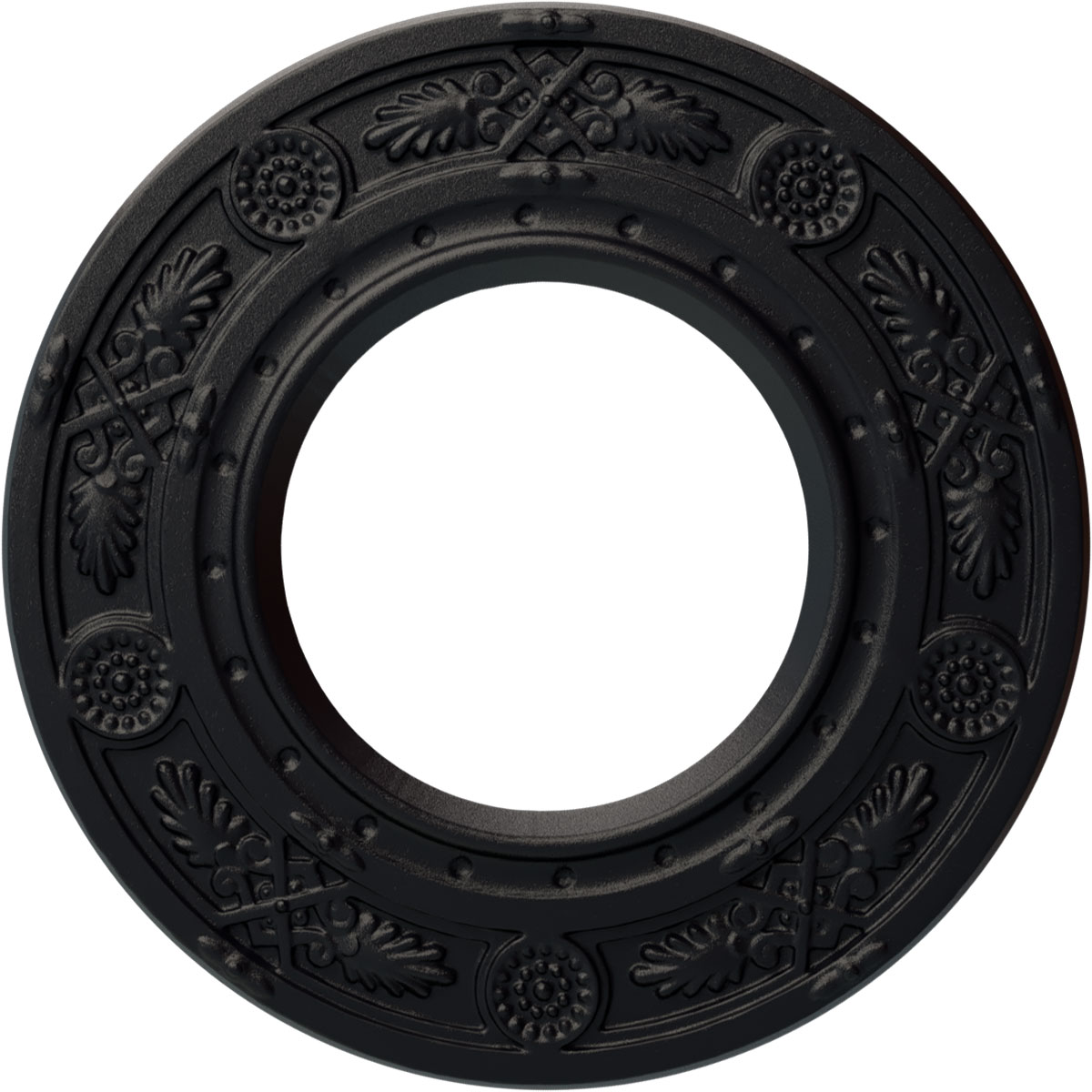 Ekena Millwork CM08DNSGS Daniela 8-in W x 8-in L Painted Steel Gray Polyurethane Whole Ceiling Medallion