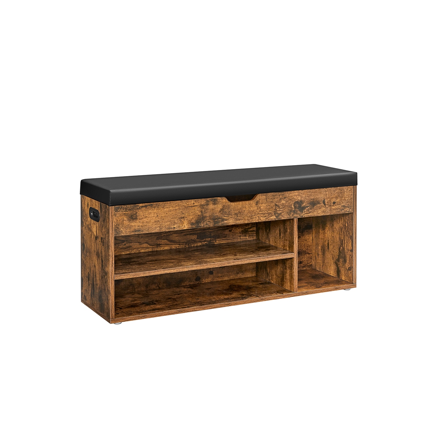Slickblue Modern Storage Bench with Cushion and 3 Compartments for ...