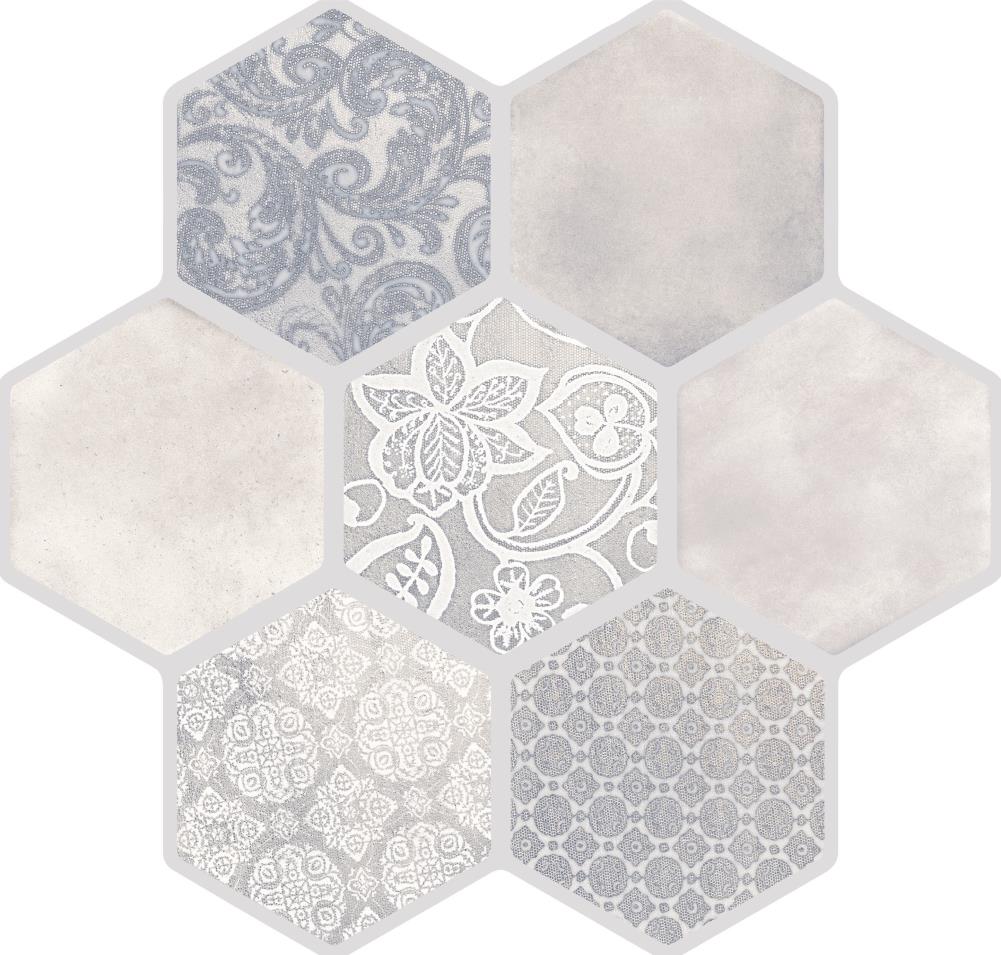 Emser VIRTUE 9-Pack White 18-in x 18-in Glazed Porcelain Patterned Floor and Wall Tile