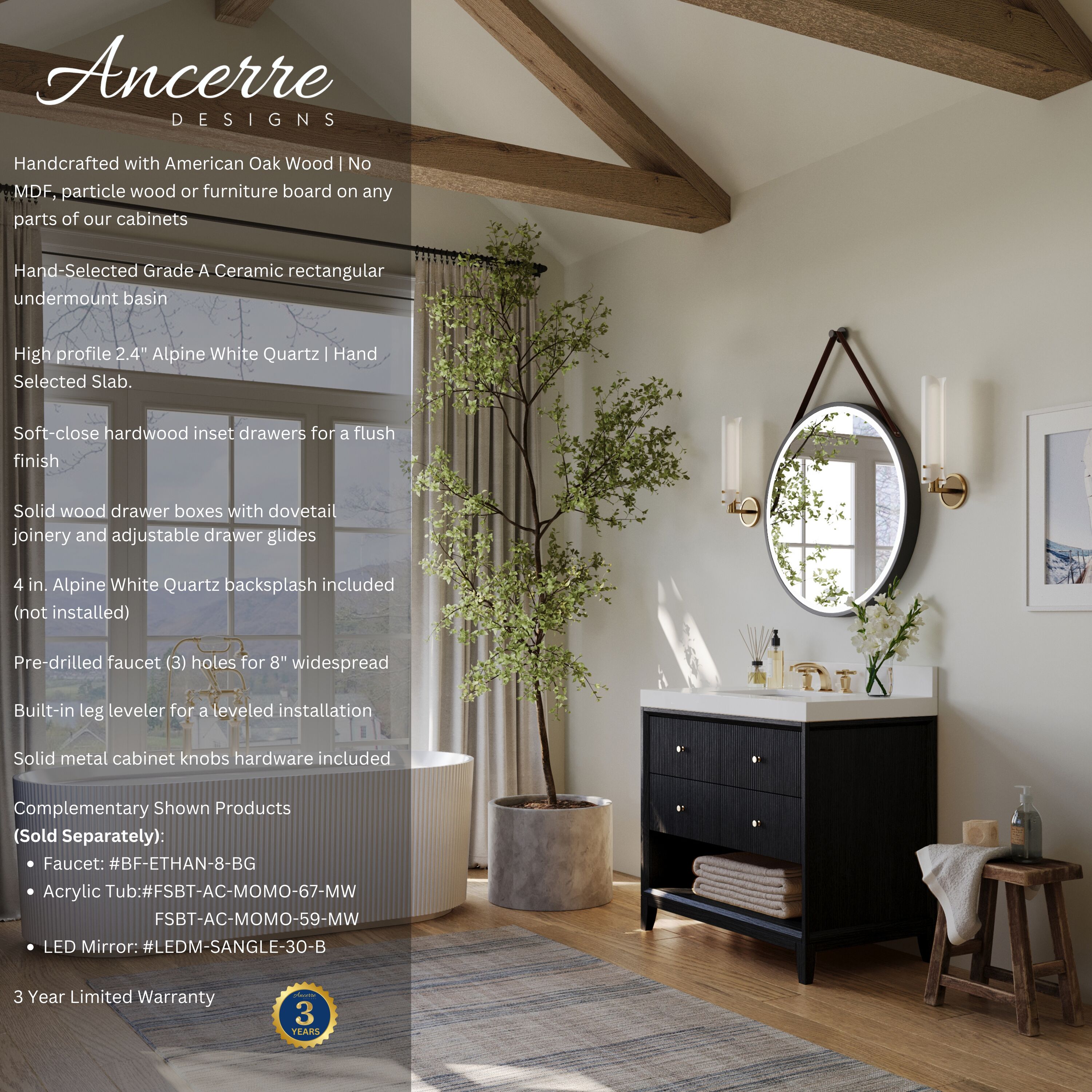 Ancerre Designs VTS-MOMO-36-RBO-WQZ Bath-Vanity-Combo - View #2