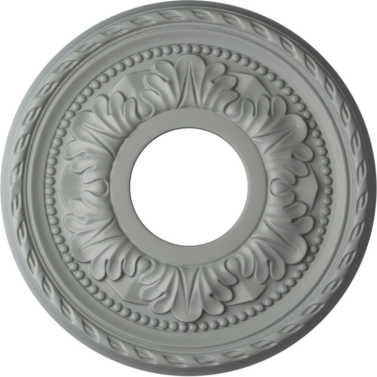 Ekena Millwork CM11PM Palmetto 11.375-Inches W x 11.375-Inches L Architectural White Polyurethane Whole Ceiling Medallion