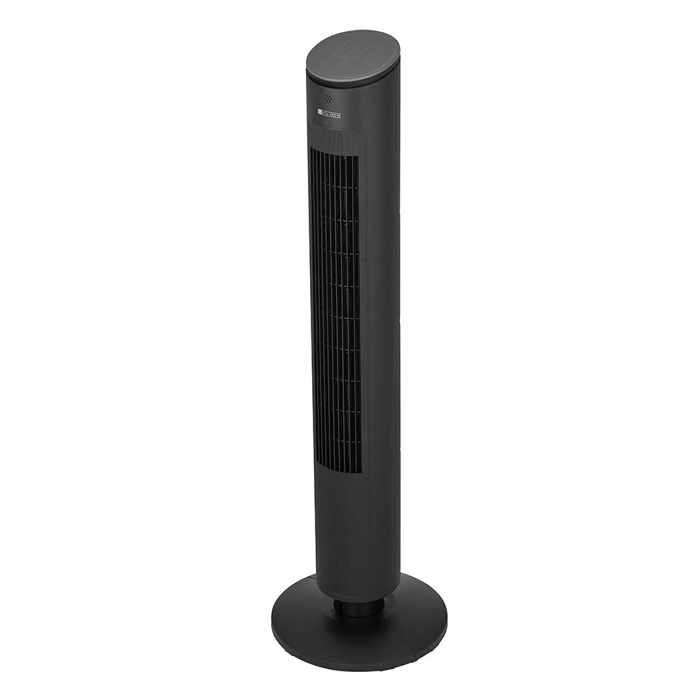 Utilitech 42-in 120 -Volt 3 -Speed Indoor BLACK/MATTE Oscillating Tower Fan with Remote