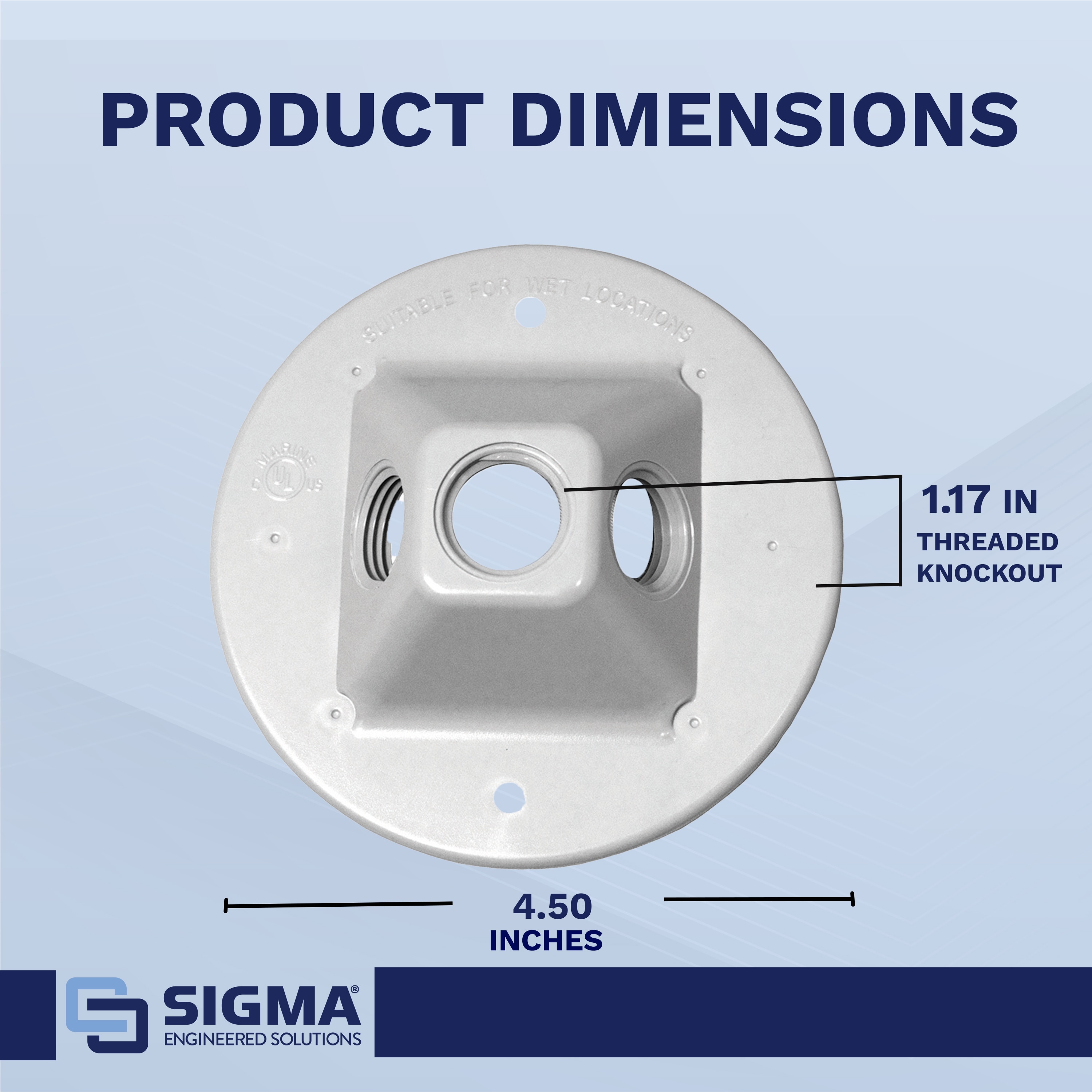 Sigma Engineered Solutions 14390WH Electrical-Box-Covers - View #3