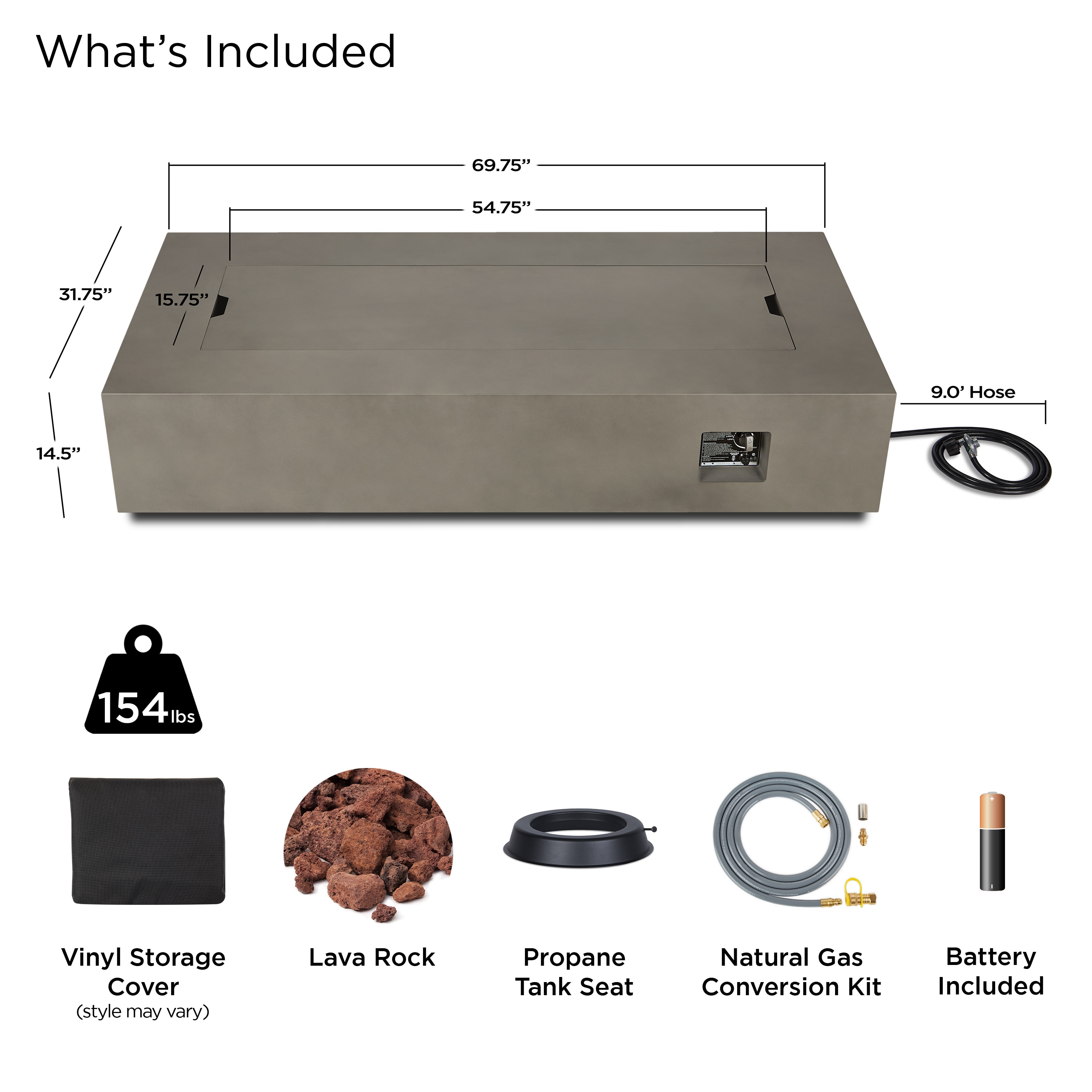 Real Flame C9814LP-MGRY Outdoor-Gas-Fireplaces - View #4