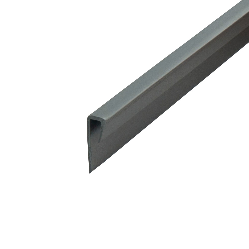 Outwater 3P1.27.01033 J Channel Fits Material 1/8-in Thick Silver PVC Cap Moulding 46-in Length (Pack of 2)