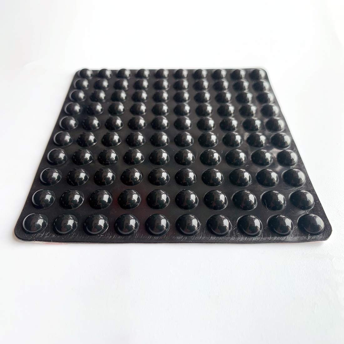 Etokfoks  adhesive bumper pads black self adhesive silicone rubber feet 8 mm wide 4 mm thick for drawers glass tops and cabinets 100 pack