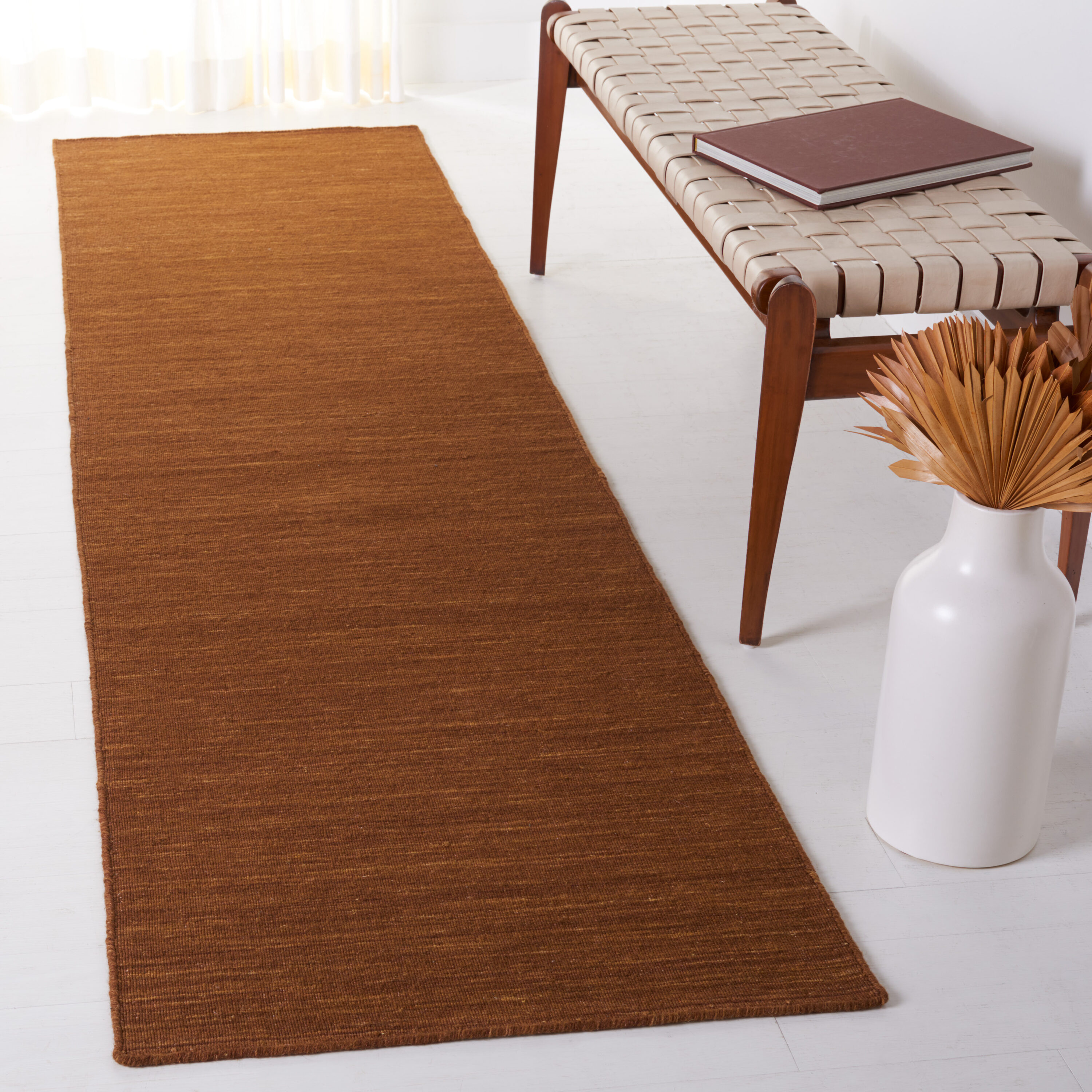  Kilim 850 Brown Solid / Tonal 2Ft-3In x 9Ft Runner Rug