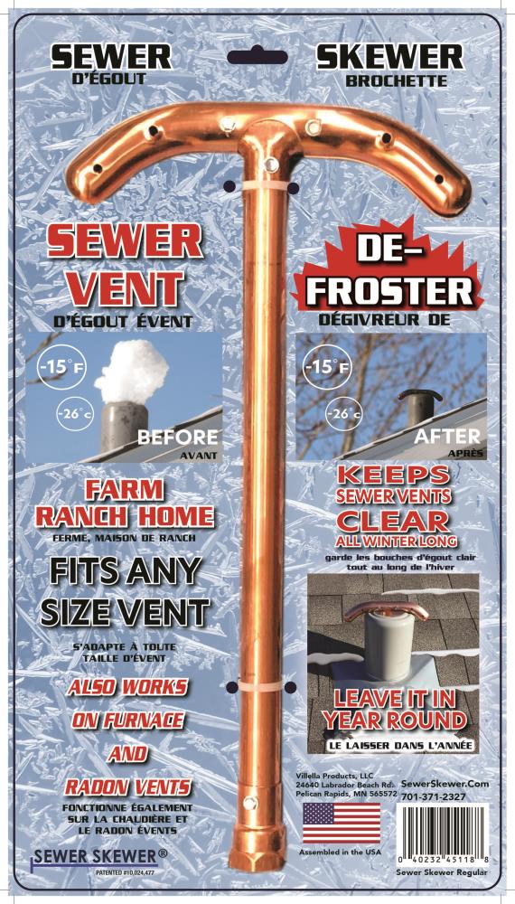 Sewer Skewers, Don't worry about climbing up on the roof in January to  clean the frost from your sewer vents with these handy sewer skewers., By  Ace On The Lake