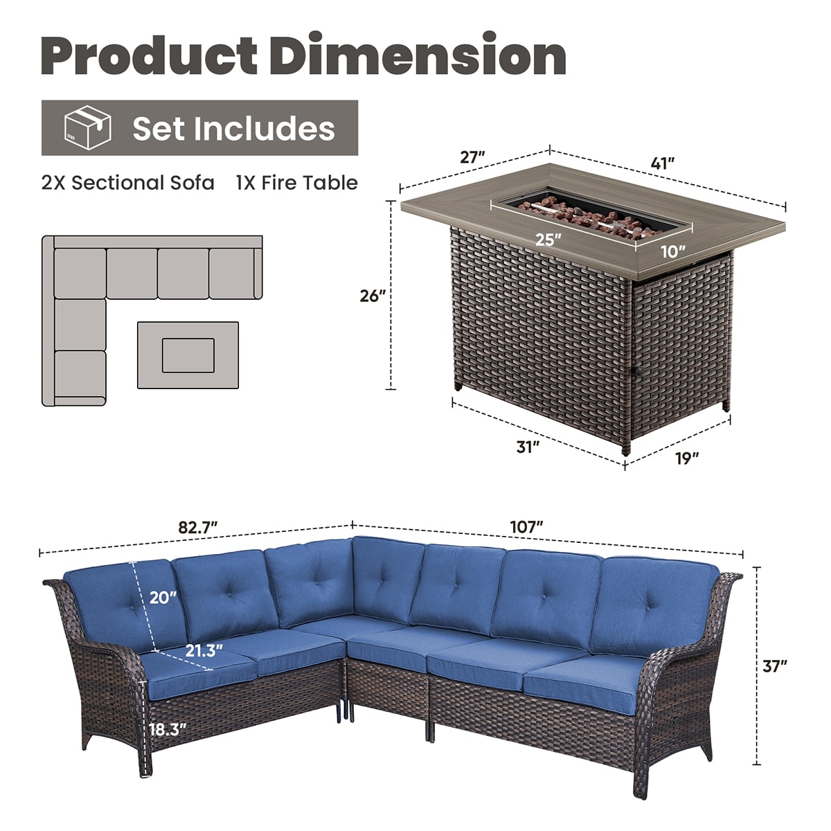 Rilyson FS144APBR13-1 Patio-Conversation-Sets - View #4