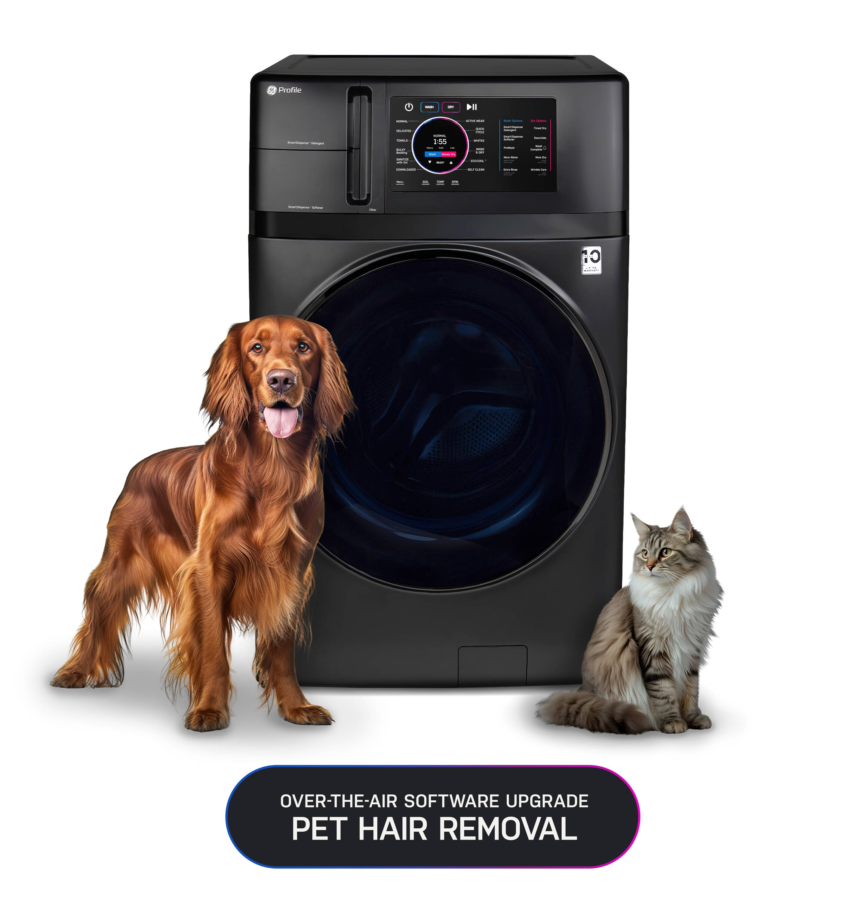 GE Profile 4.8-cu ft Capacity Carbon Graphite Ventless All-in-One Washer/Dryer Combo ENERGY STAR
