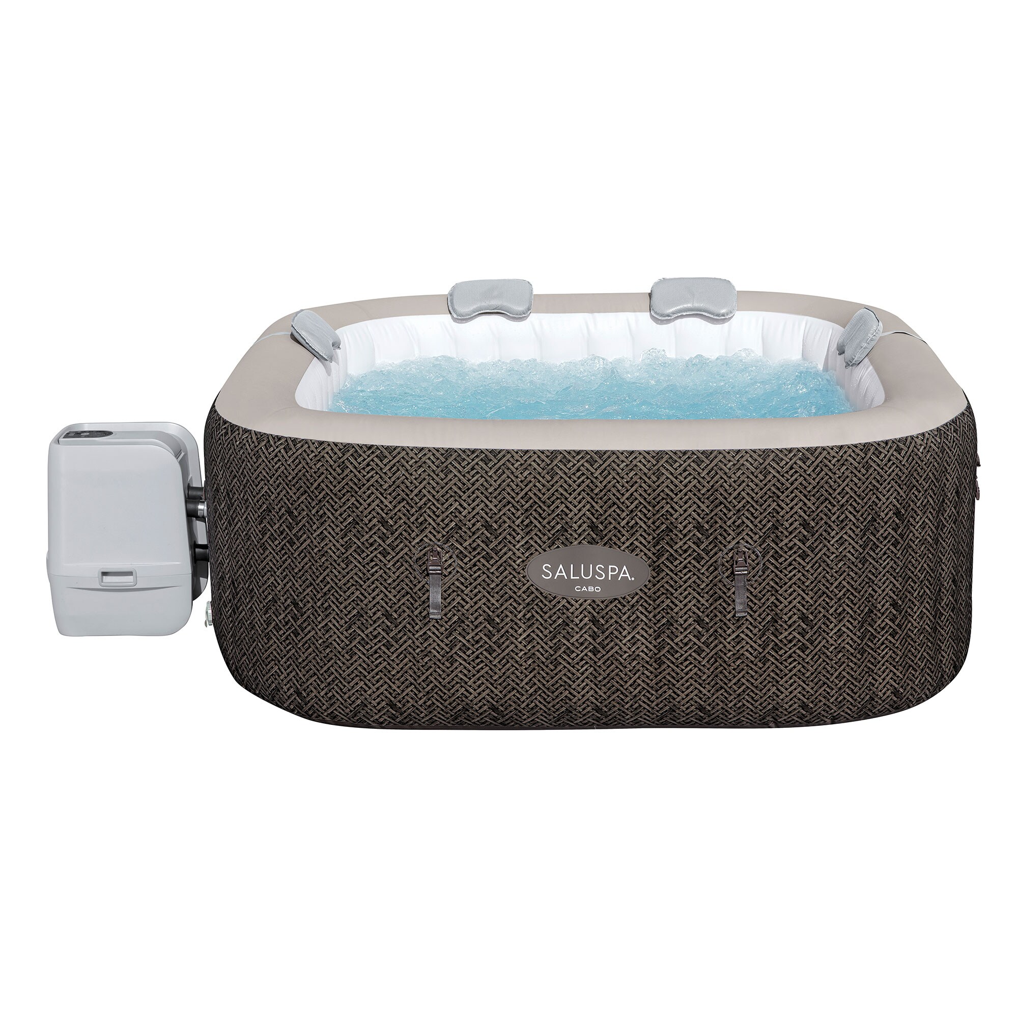 Bestway 410822 SaluSpa 140 Jet 6 -Person Inflatable Square Hot Tub (Cover Included)