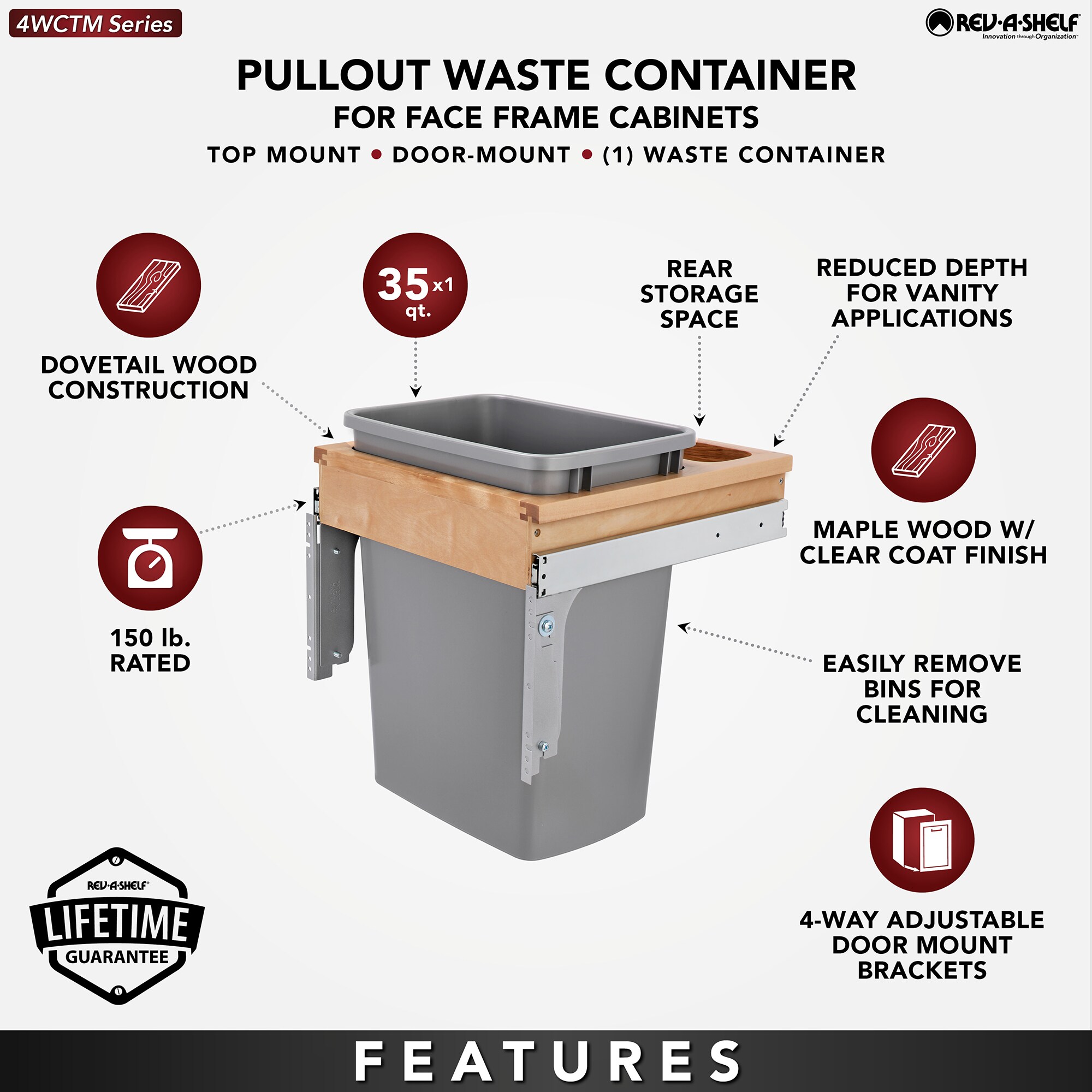 Rev-A-Shelf 253169 Pullout-Trash-Cans - View #3