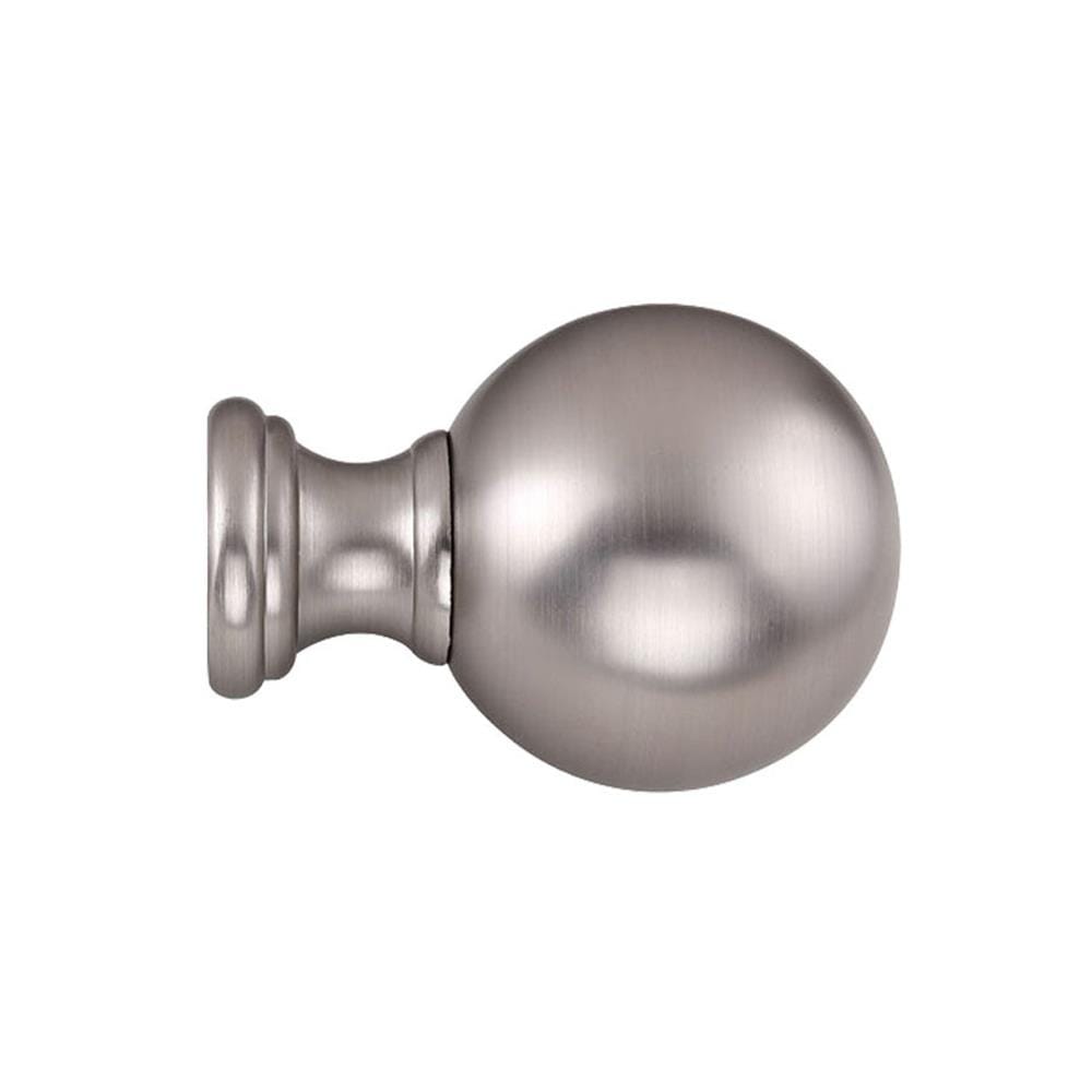ALLEN & ROTH BRUSHED NICKEL CURTAIN ROD FINIALS 0773158 