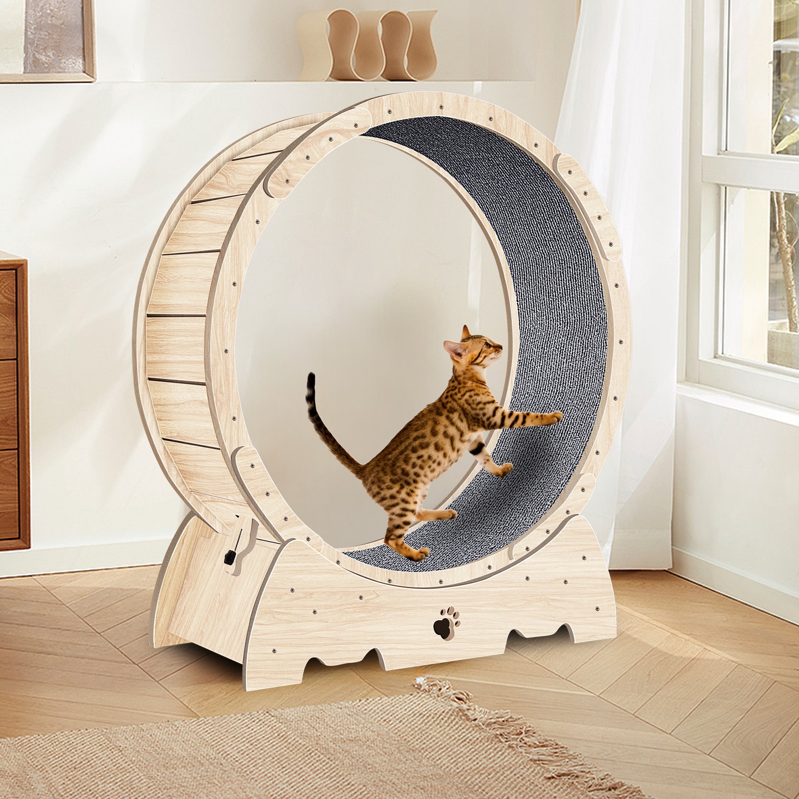 Cat tree with wheel best sale