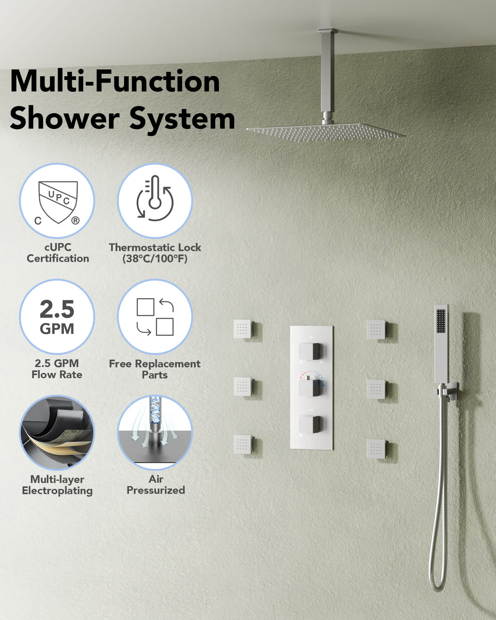 EVERSTEIN SFS1004-NK12 Tub-Shower-Faucets - View #2