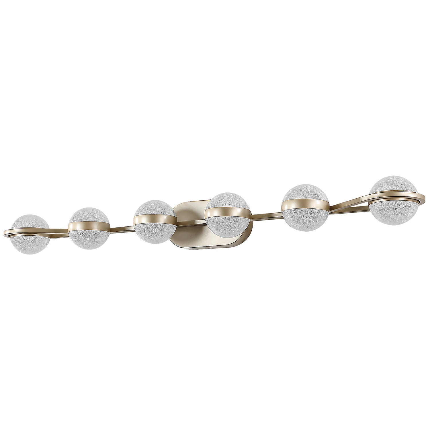 SINOFURN SYA760171BK 44.9-in 6 -Light Gold Integrated LED Modern/contemporary Vanity light bar