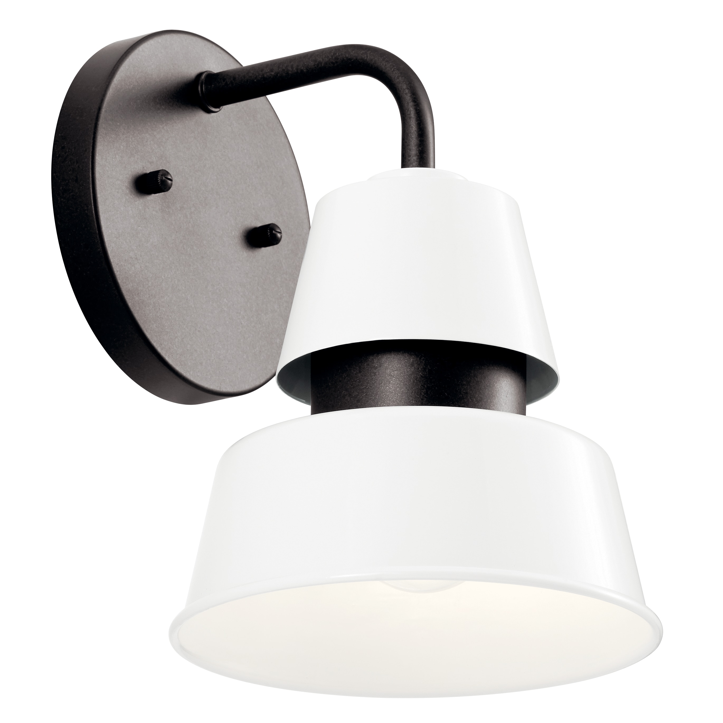 Kichler 59001WH Lozano 1 -Light 9.75-in H White Hardwired Outdoor Wall Light