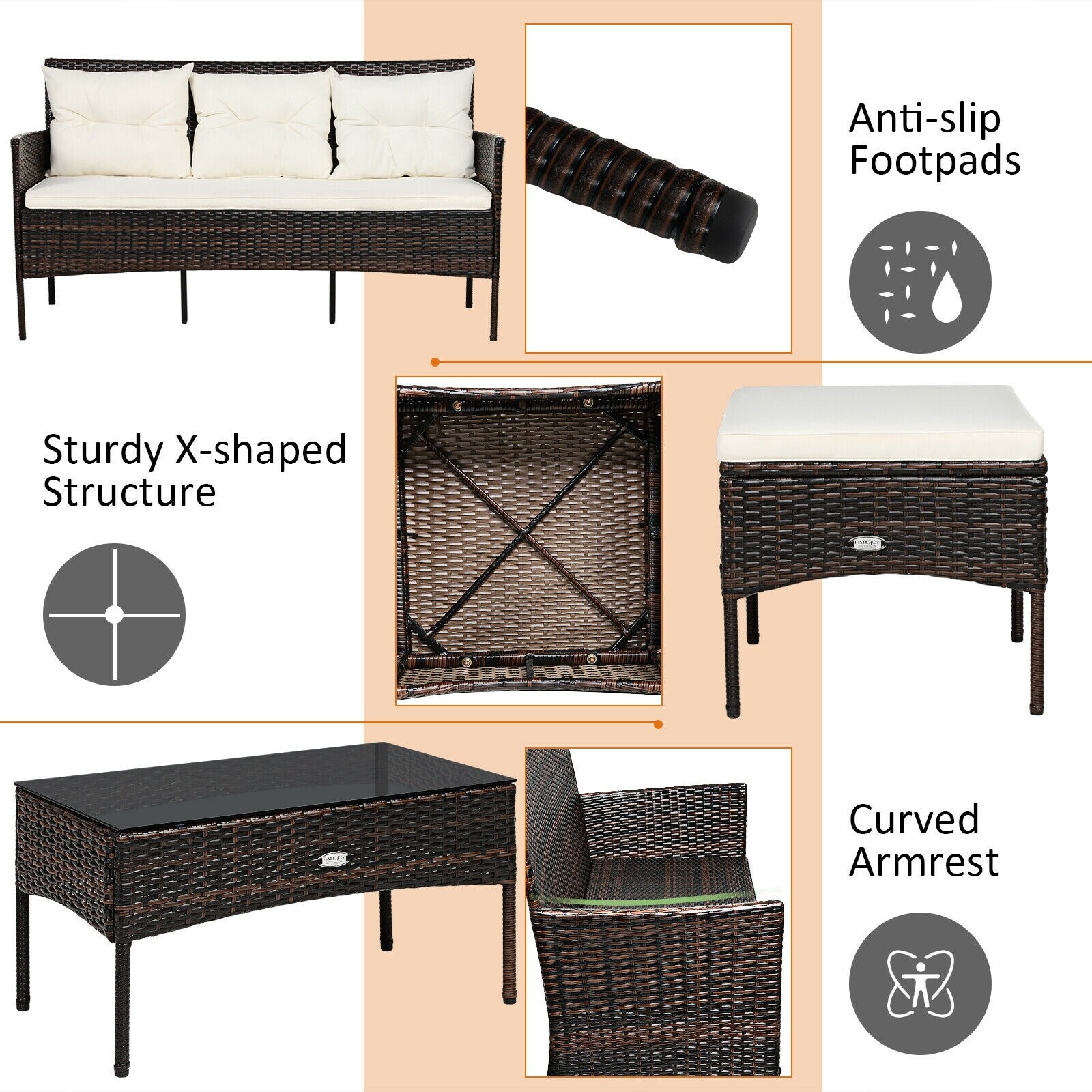 WELLFOR GIZHE354BE Patio-Sofas-Daybeds - View #7
