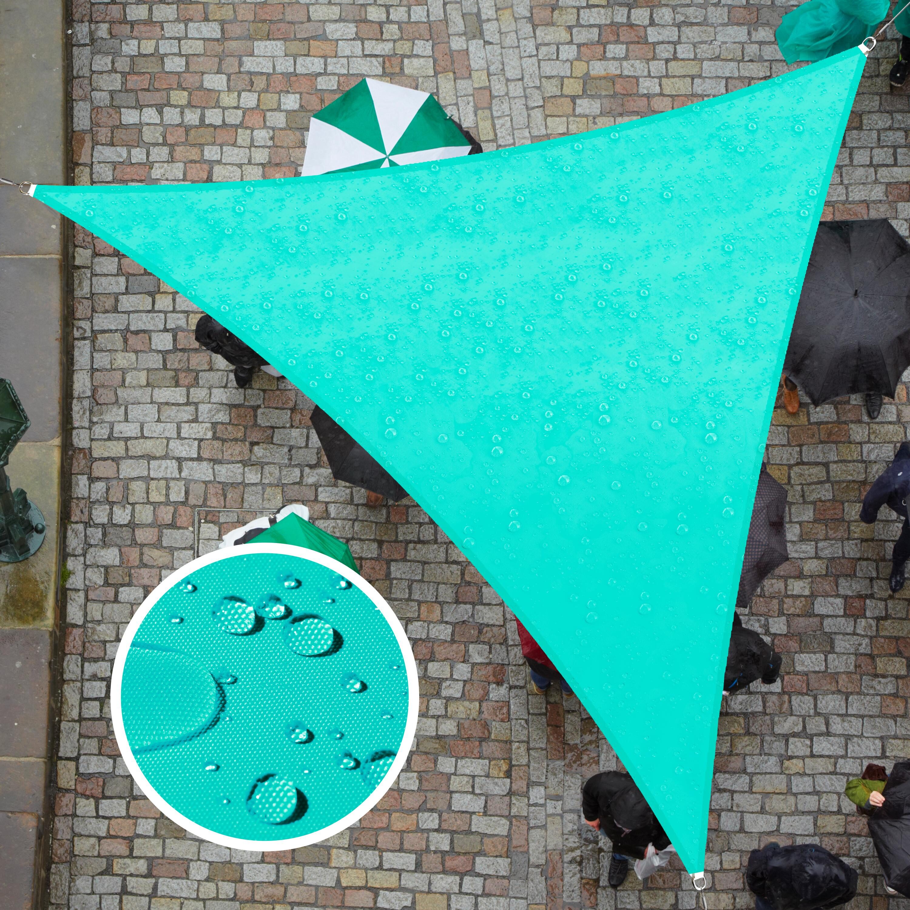 ColourTree TADT12-16 Waterproof Triangle Shade Sail 12-ft x 12-ft Turquoise Shade sail