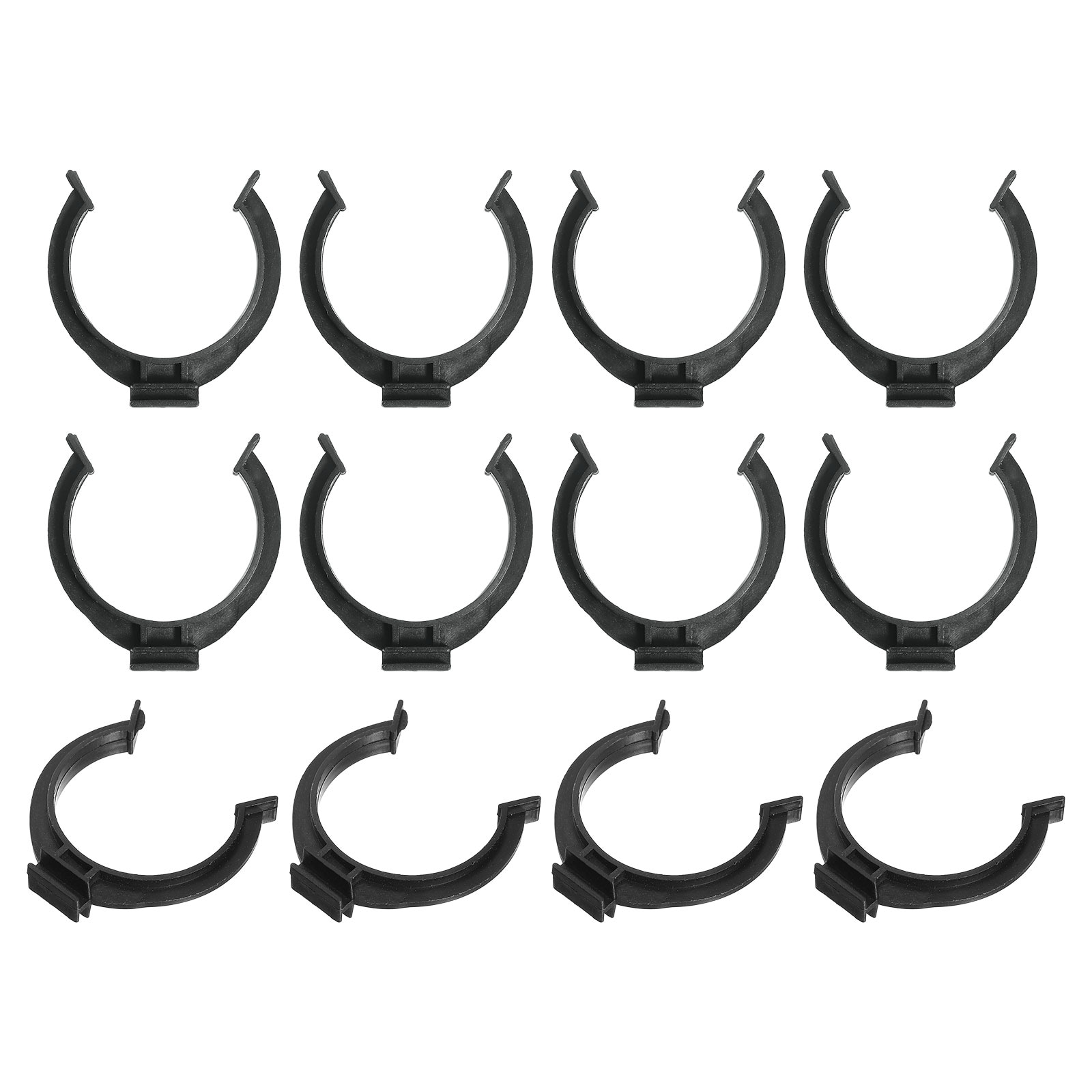 Unique Bargains 12pcs 1.93 x 1.93-Inch Plastic Leveler Leg Toe Kitchen Clips Foot Buckle Furniture Legs Plinth Skirting Board Snap Plinth Leveler Leg Clips for Sofa Cupboard Table Black