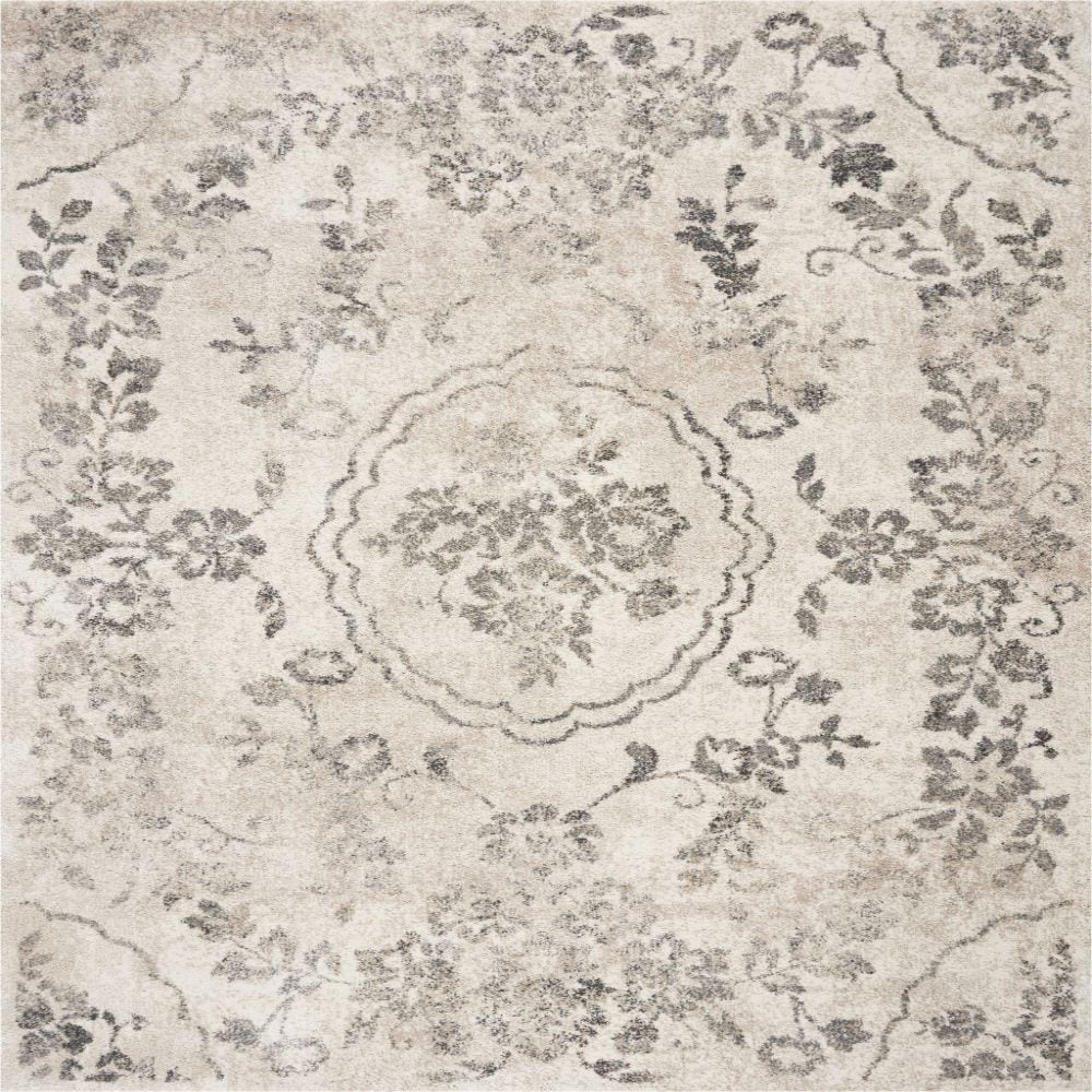 HomeRoots 350055 Bernadette 7 X 9 (ft) Rag Gray Indoor Distressed/Overdyed Area Rug
