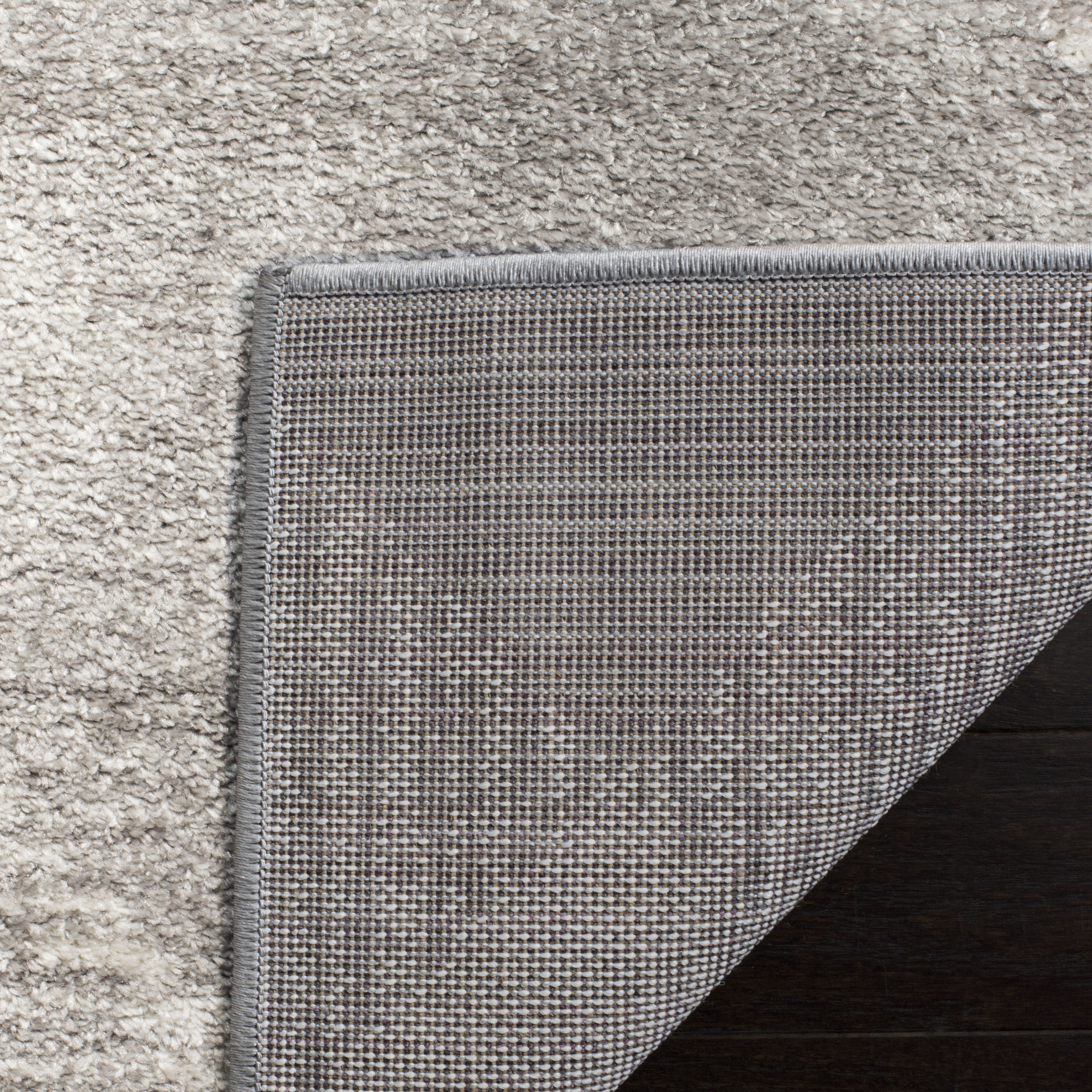 Gray Abstract Synthetic Easy Care Area Rug, 10' x 14'