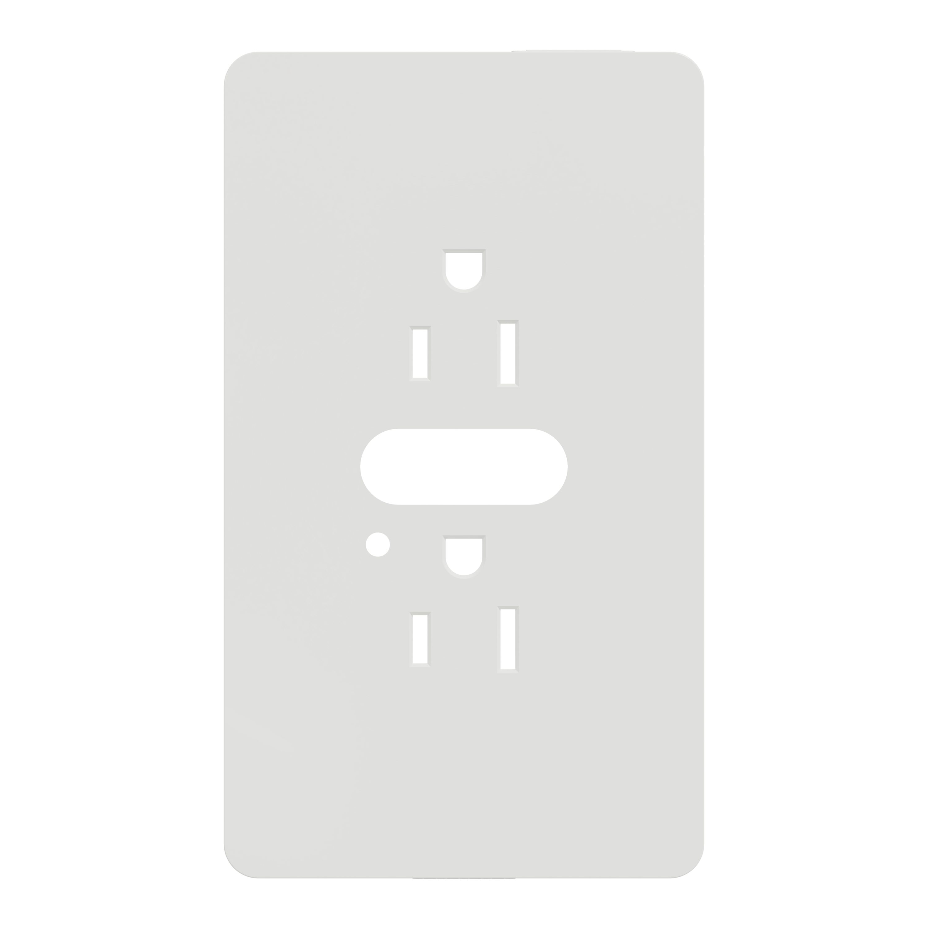Square D SQWVS57101WH XD Series 1-Gang Standard Size White Polycarbonate Indoor Screwless Cover Wall Plate