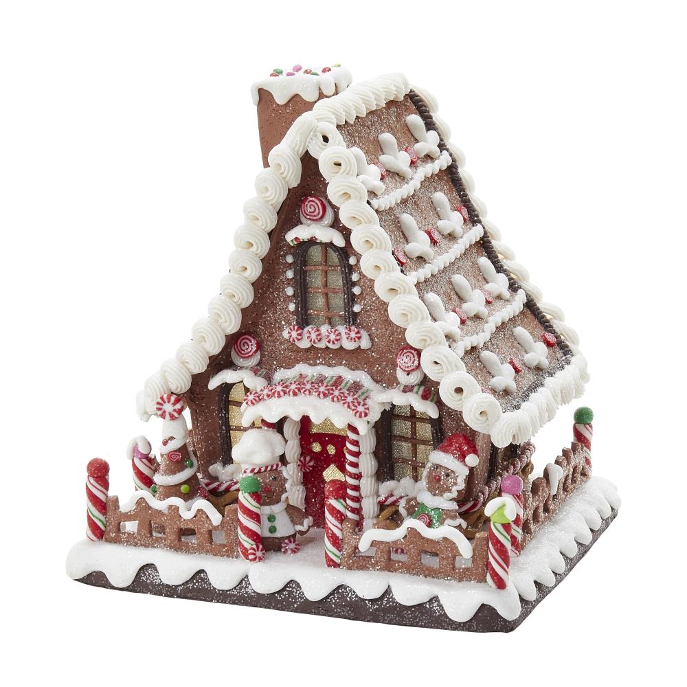 Kurt S. Adler 10-in Lighted Gingerbread House Christmas Decor LED ...