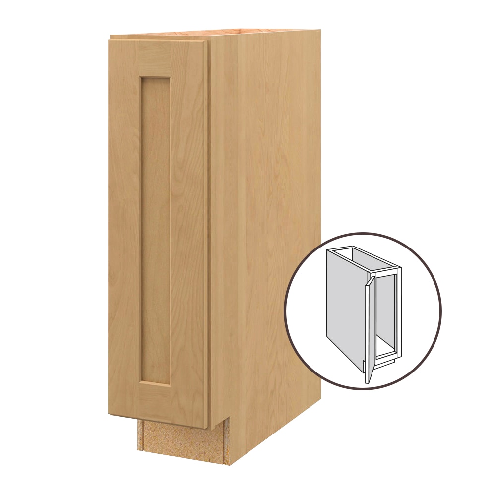 allen + roth Innsbrook 9-in W x 34.5-in H x 24-in D Rye Base Fully Assembled Cabinet (Flat Panel Shaker Door Style)