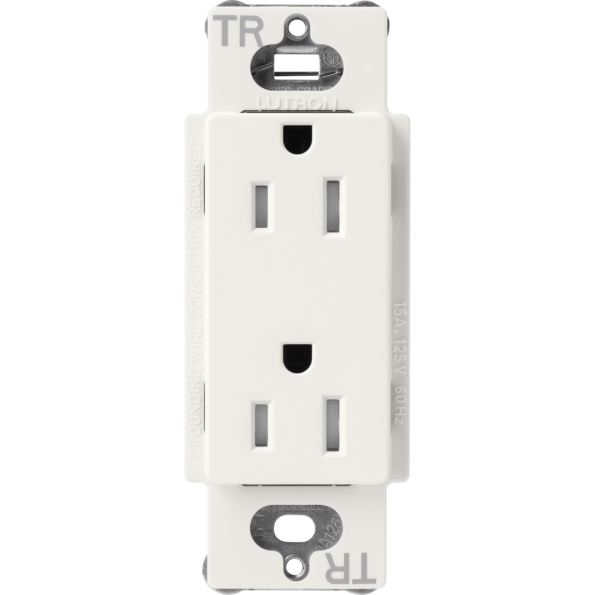 Lutron SCRS-15-TR-RW Claro 15 -Amp 125-volt Tamper Resistant Residential Duplex Outlet , Architectural White
