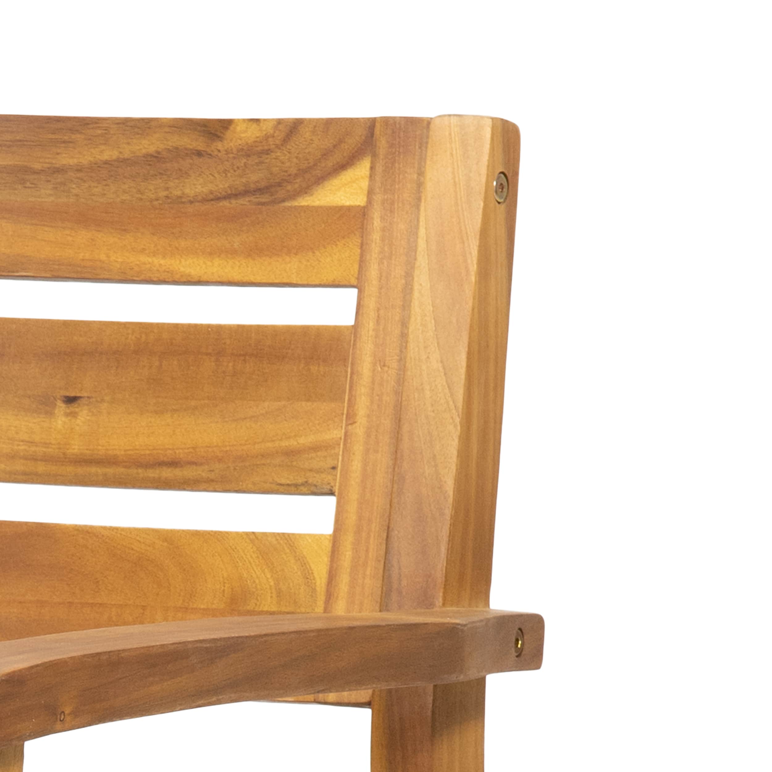 Teak Finish Acacia Wood 7-Piece Outdoor Dining Set
