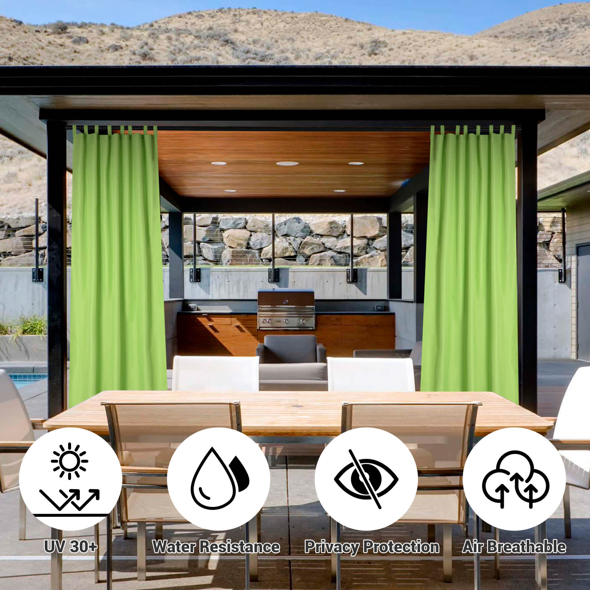 Yescom 07PCN003-B04X2-LO curtains - View #4