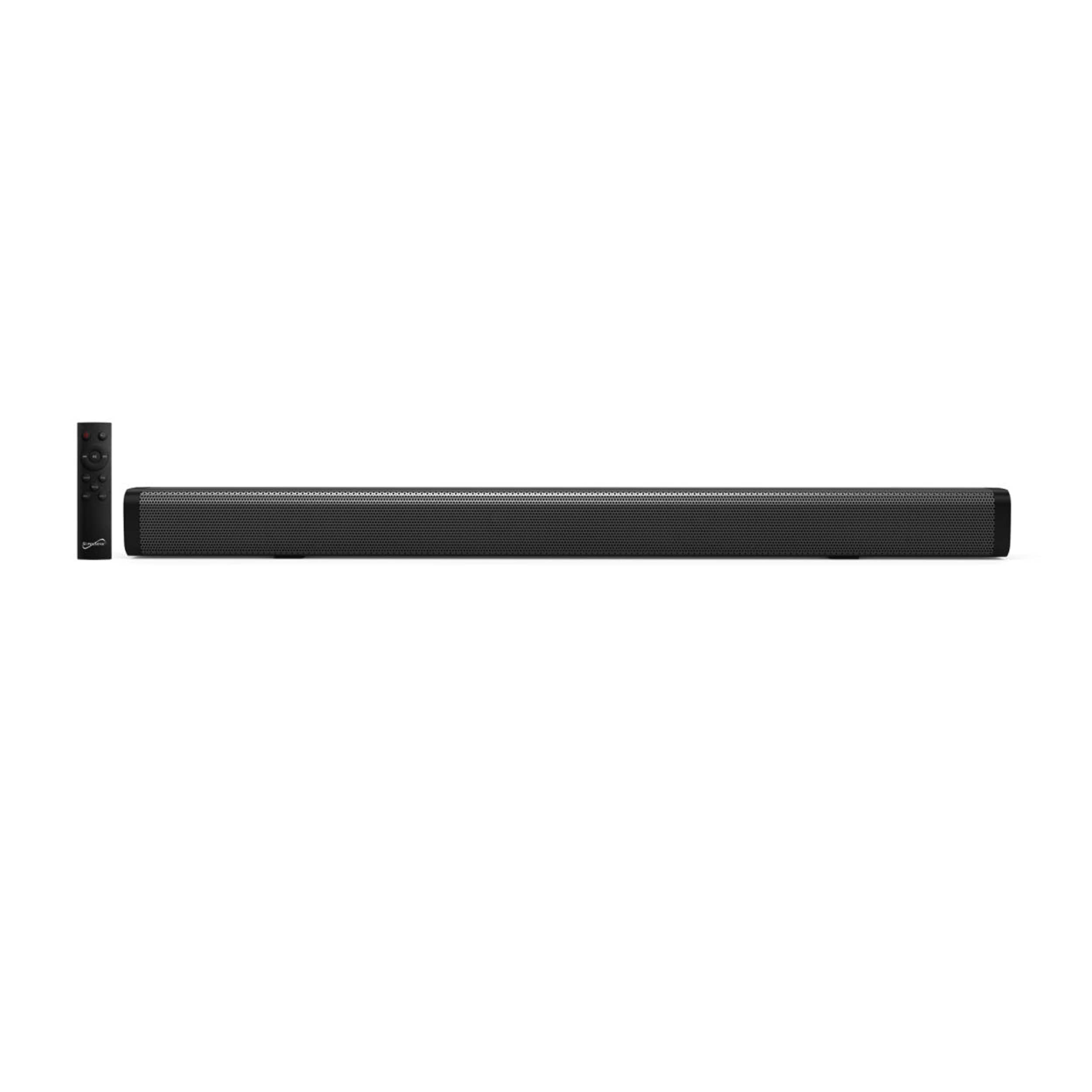 Supersonic Super Sonic 30 Inch Dual Aux Optical 2.0 Bluetooth Soundbar With Remote in Black