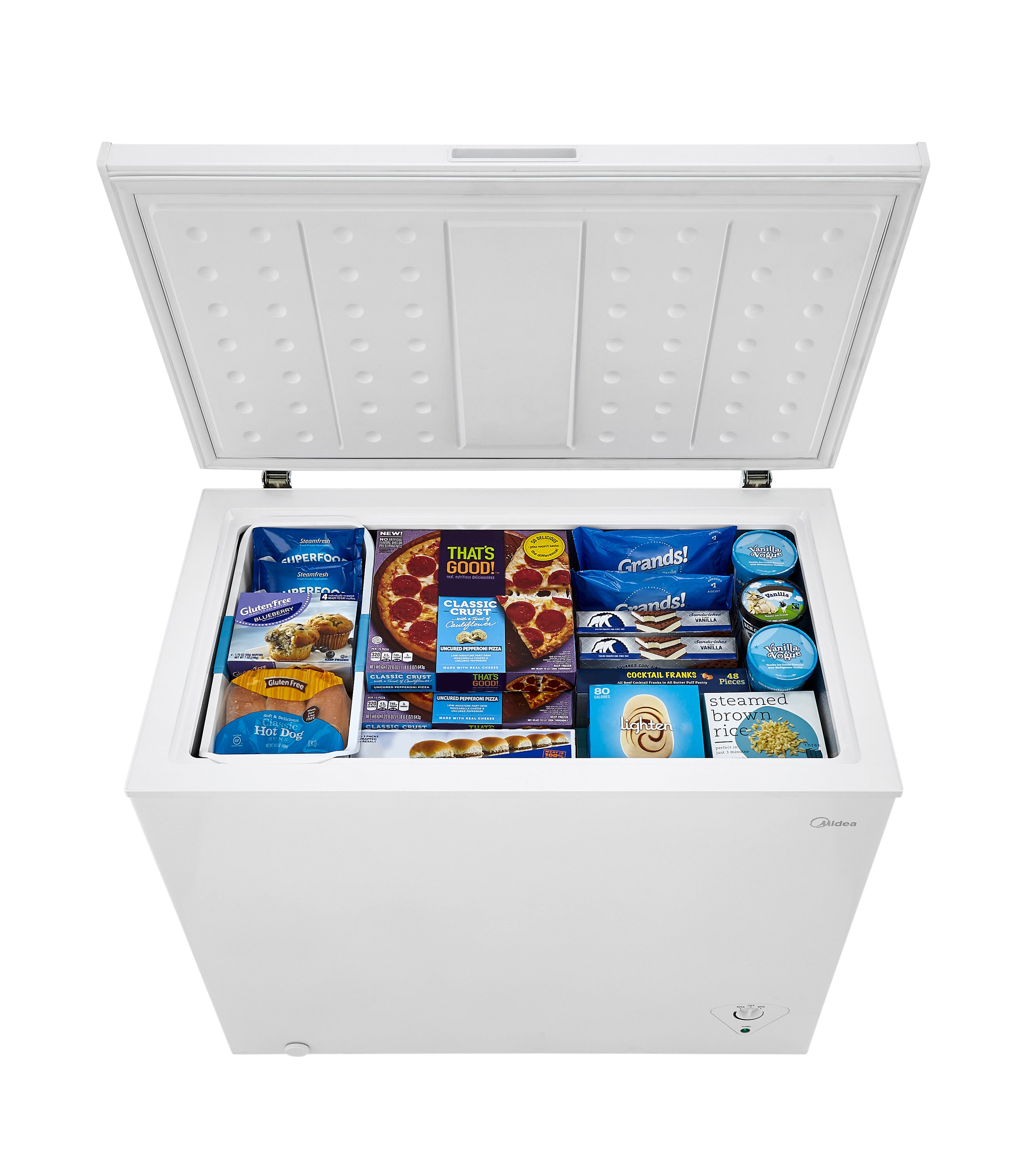 Midea 8 8 Cu Ft Manual Defrost Chest Freezer White At