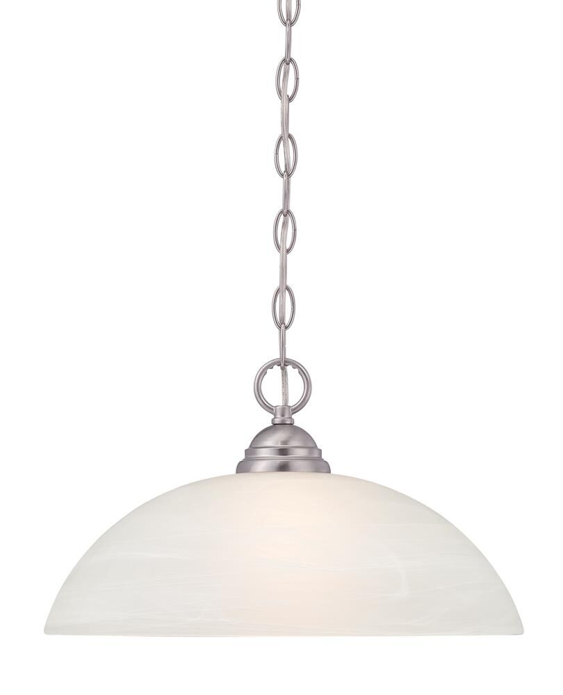 Designers Fountain 85132-SP Kendall Satin Platinum Transitional Dome Hanging Pendant Light