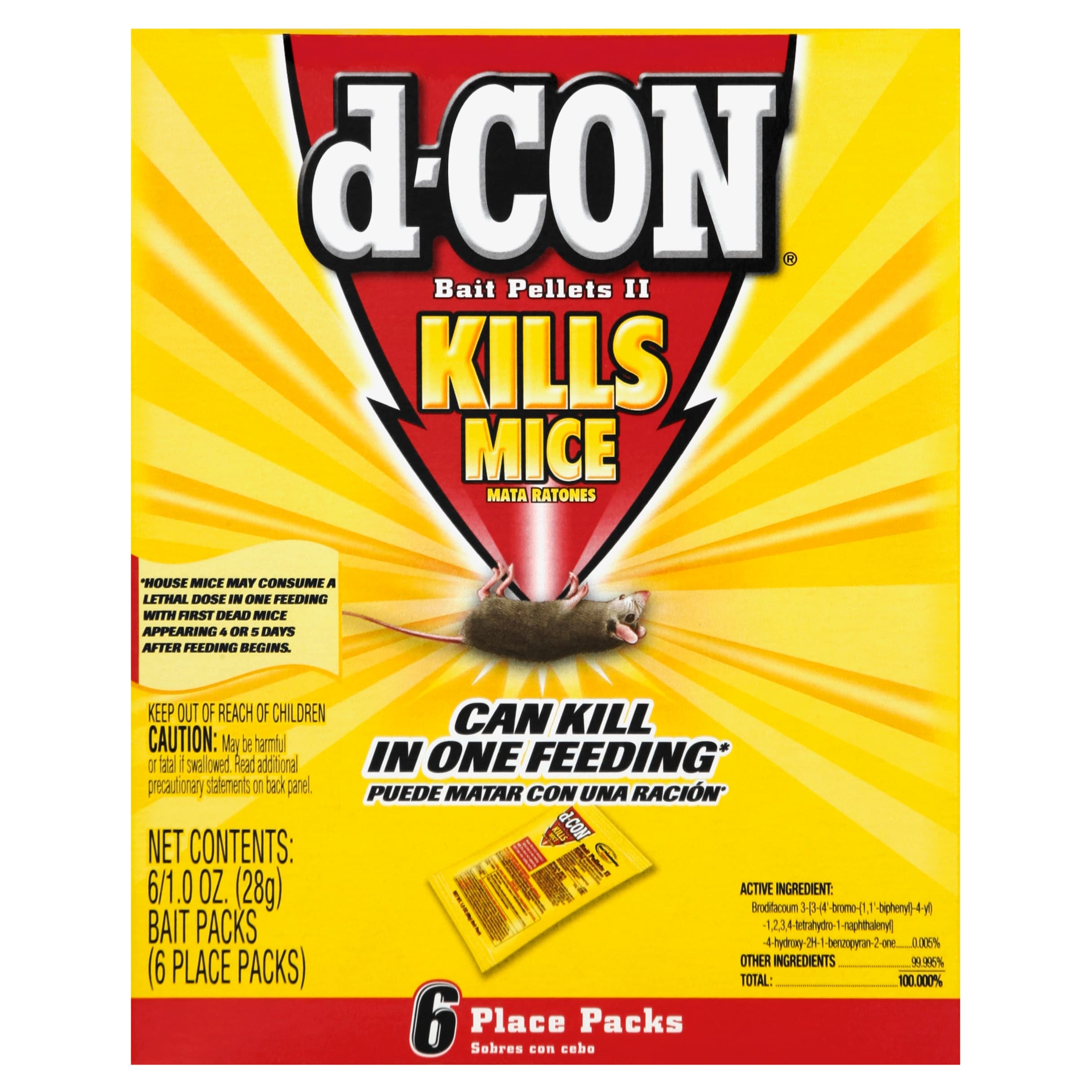 D-CON Ready Mixed Baitbits Pellets 4-3 OZ TRAYS Poison Rats/Mice 