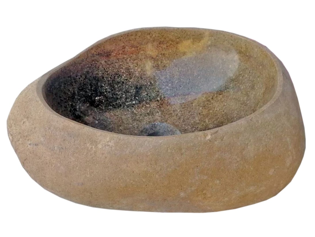Eden Bath EBS019RR-P Natural stone Vessel Round Rustic Natural Bathroom Sink ( 20.0-Inches x 20.0-Inches )