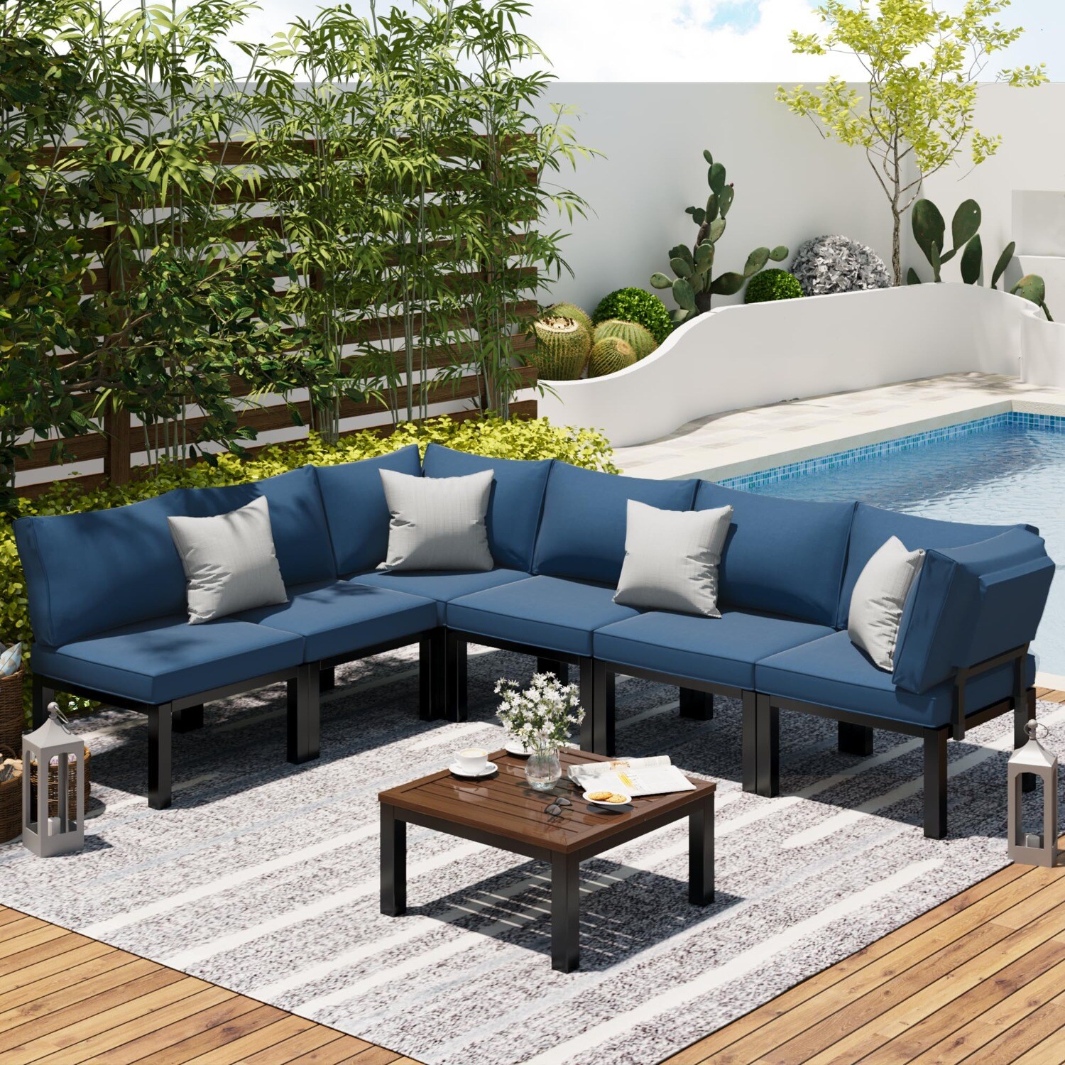 AECOJOY 16077BU-LS01 Patio-Sofas-Daybeds - View #3