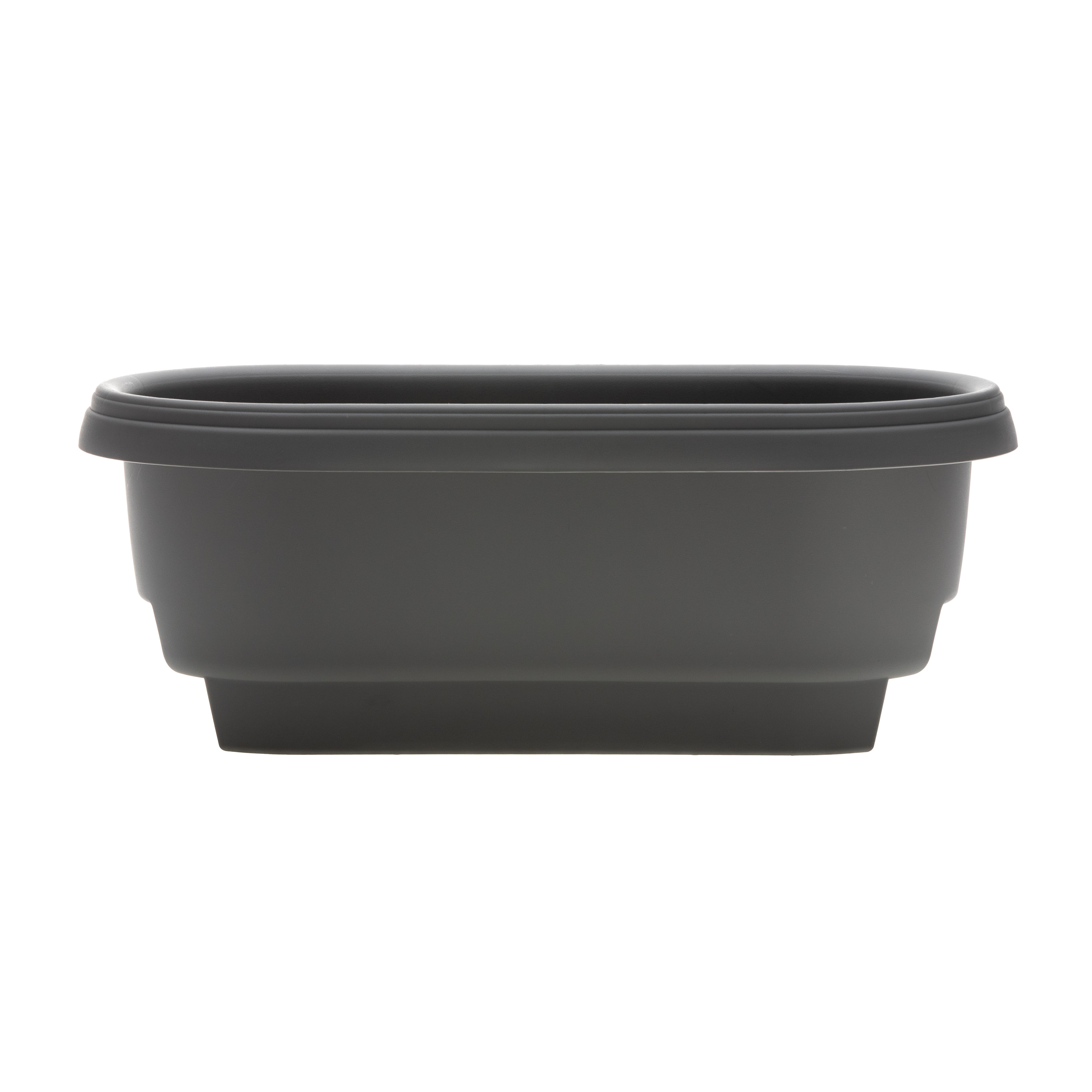 Bloem DR24908-OS 9.0-in W Medium Gray Plastic Indoor/Outdoor Planter