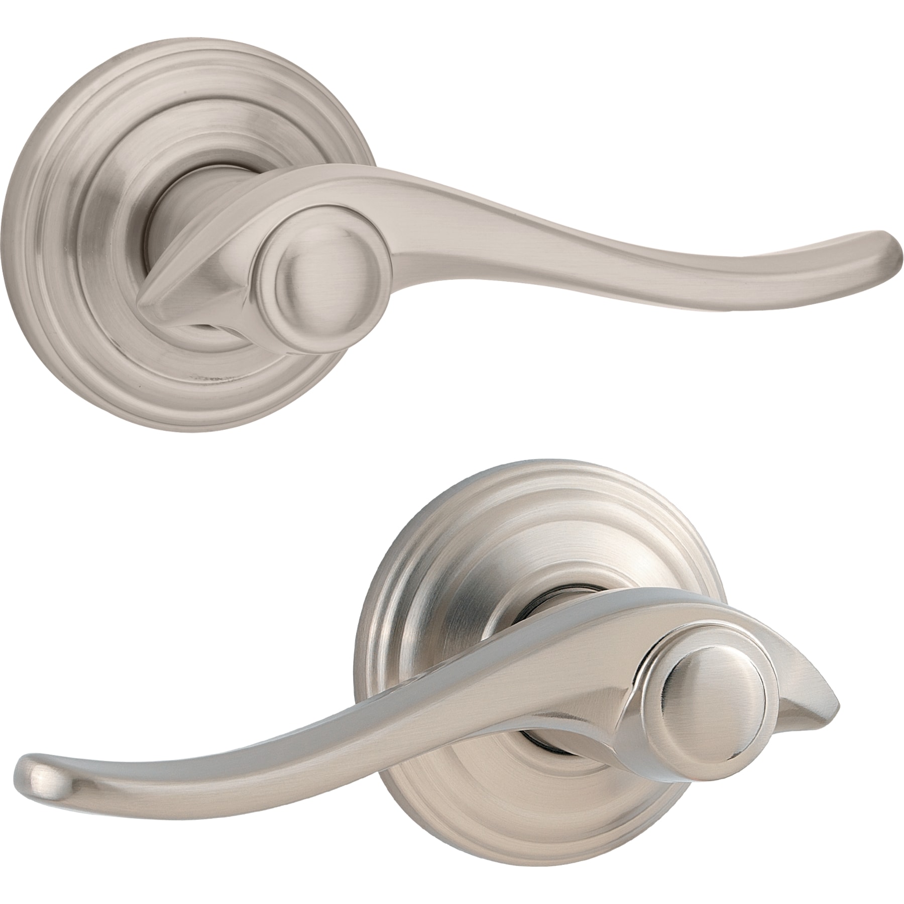 Kwikset Signatures Avalon Satin Nickel Interior/Exterior Hall/Closet ...