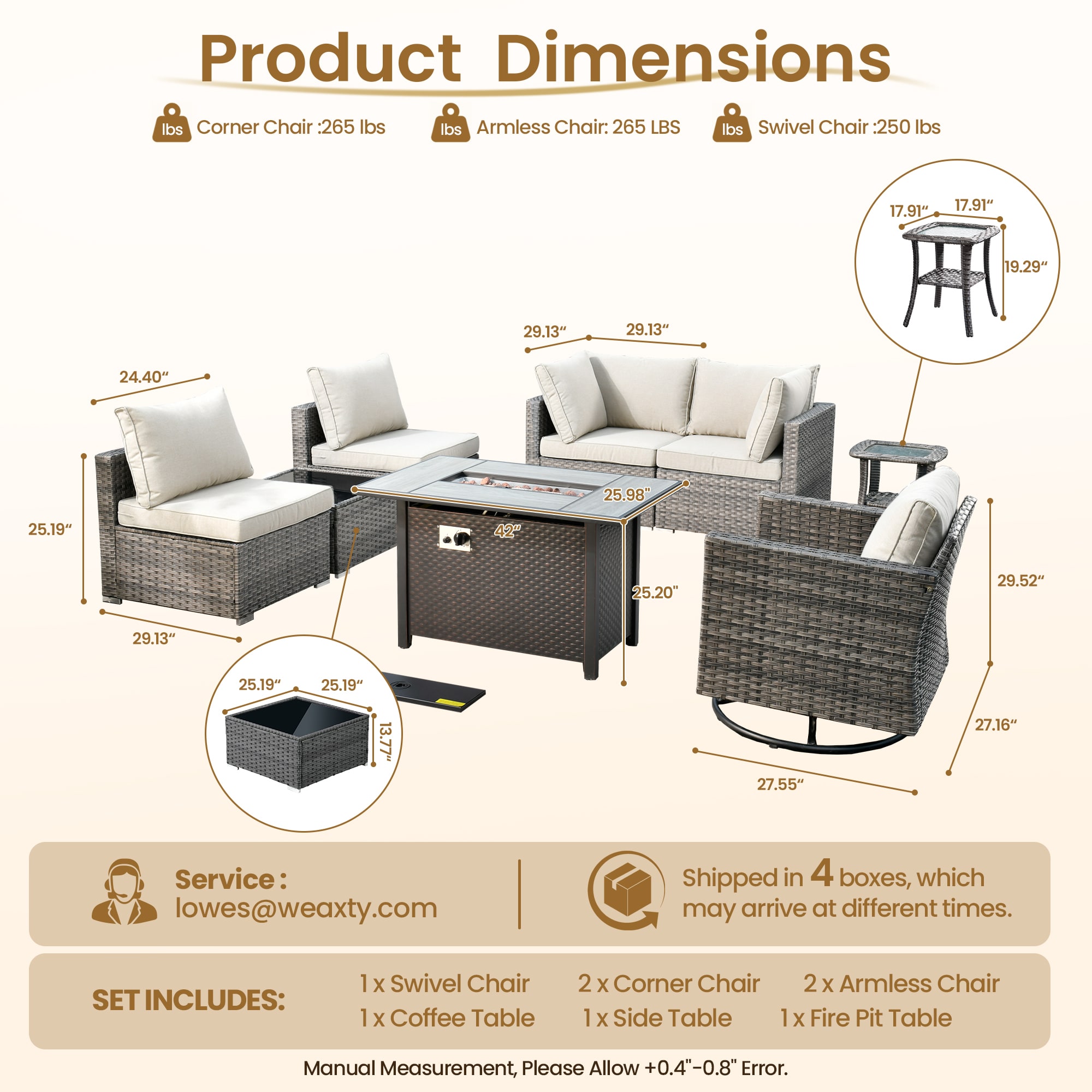 weaxty DCFP03RRSGRS608 Patio-Conversation-Sets - View #7
